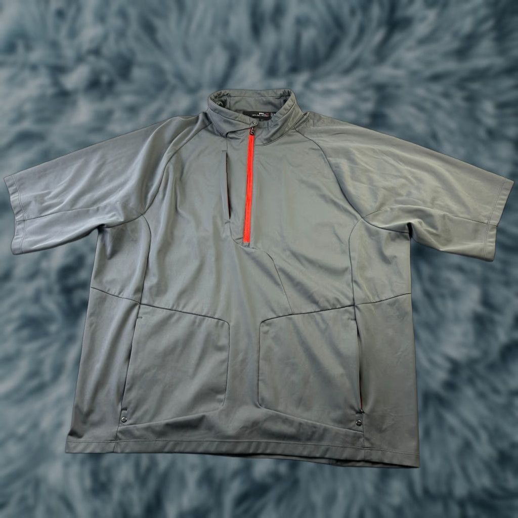 RLX Ralph Lauren RLX Ralph Lauren Jacket Mens XL Gray Half Zip Performance Short Sleeve Size US XL / EU 56 / 4 - 1 Thumbnail
