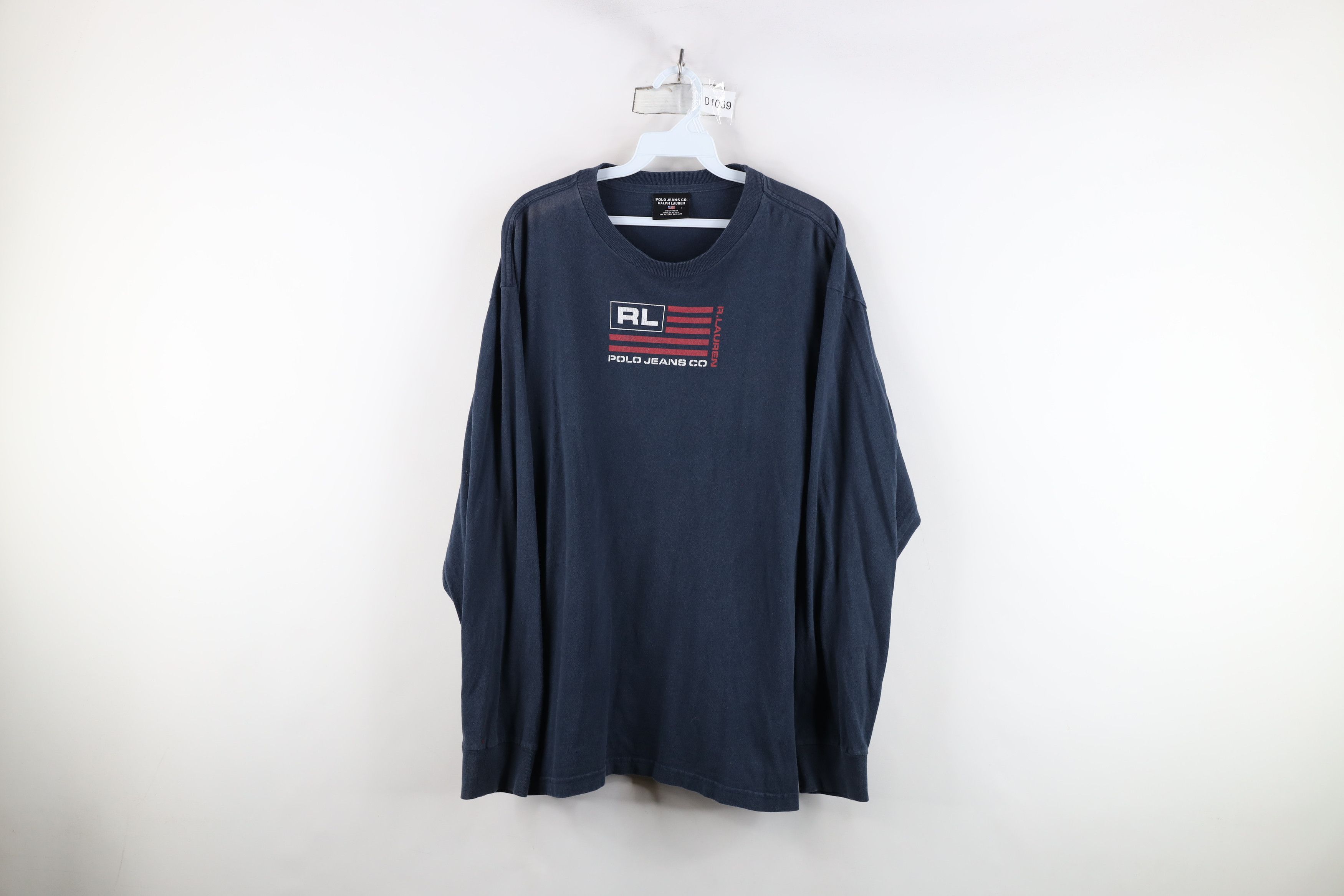 Ralph Lauren × Vintage Vintage 90s Ralph Lauren Spell Out Flag Long Sleeve T-Shirt Size US L / EU 52-54 / 3 - 1 Thumbnail