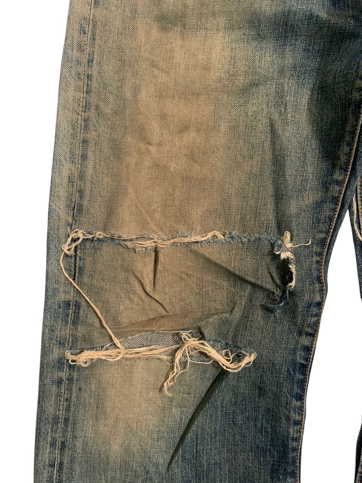 If Six Was Nine × Japanese Brand RARE💥ACOUSTIC SELVEDGE FADED&RUSTY JAPANESE DISTRESSED DENIM Size US 31 - 16 Thumbnail