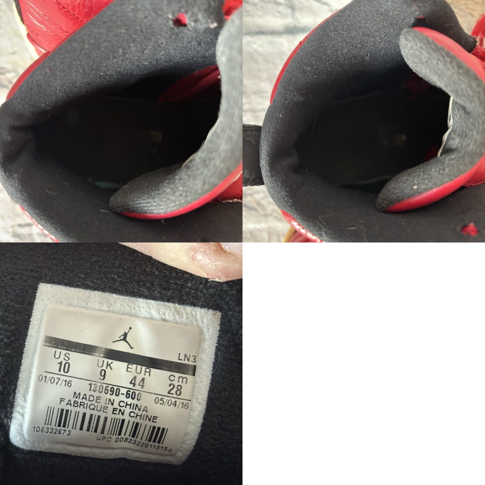 Nike Nike Air Jordan Retro 12 XII Gym Red 2016 130690-600 Size 10 DEFECT READ Mens Shoes Size US 10 / EU 43 - 10 Thumbnail
