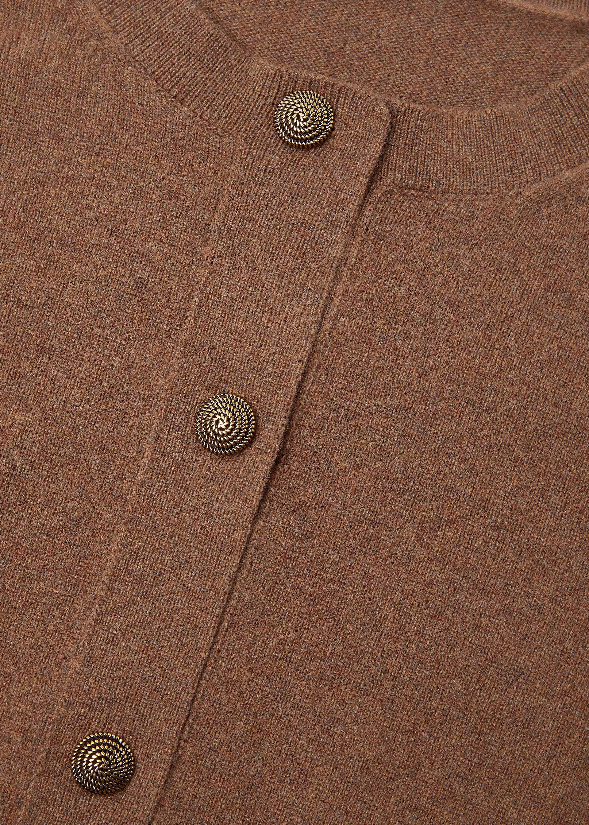 Loro Piana os11x0326 FAQ8645 Classic Cardigan in Rustic Brown Size L / US 10 / IT 46 - 7 Thumbnail