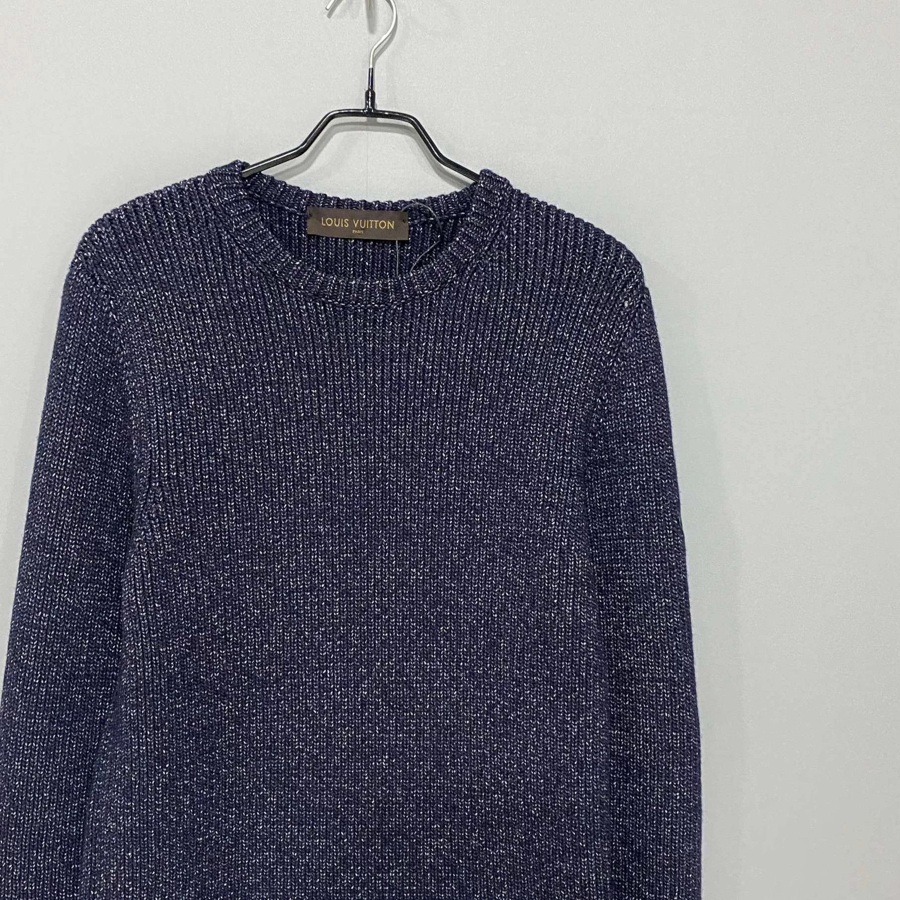 Louis Vuitton LV embroidered logo sleeve patch knit sweater size M Size M / US 6-8 / IT 42-44 - 2 Thumbnail