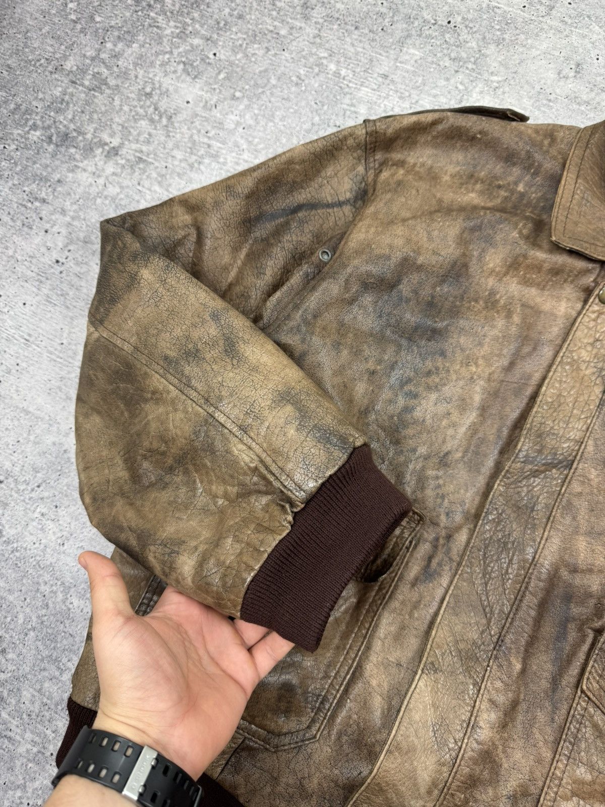 Genuine Leather Genuine Leather Top Gun Aviator USA Vintage Leather Jacket Size US L / EU 52-54 / 3 - 7 Thumbnail