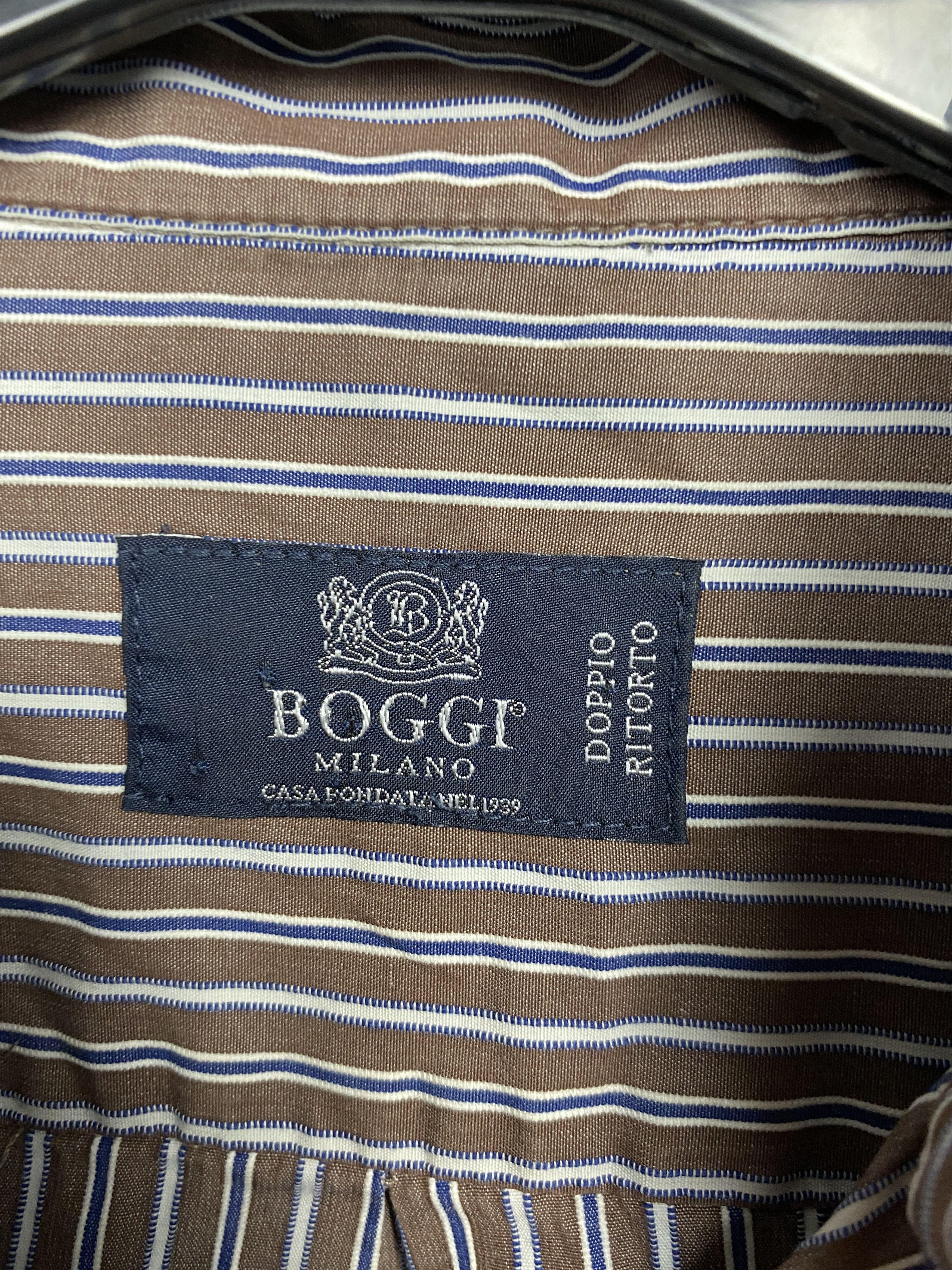 Boggi Boggi Vintage Mens Long Sleeve Striped Shirt Size US M / EU 48-50 / 2 - 3 Thumbnail
