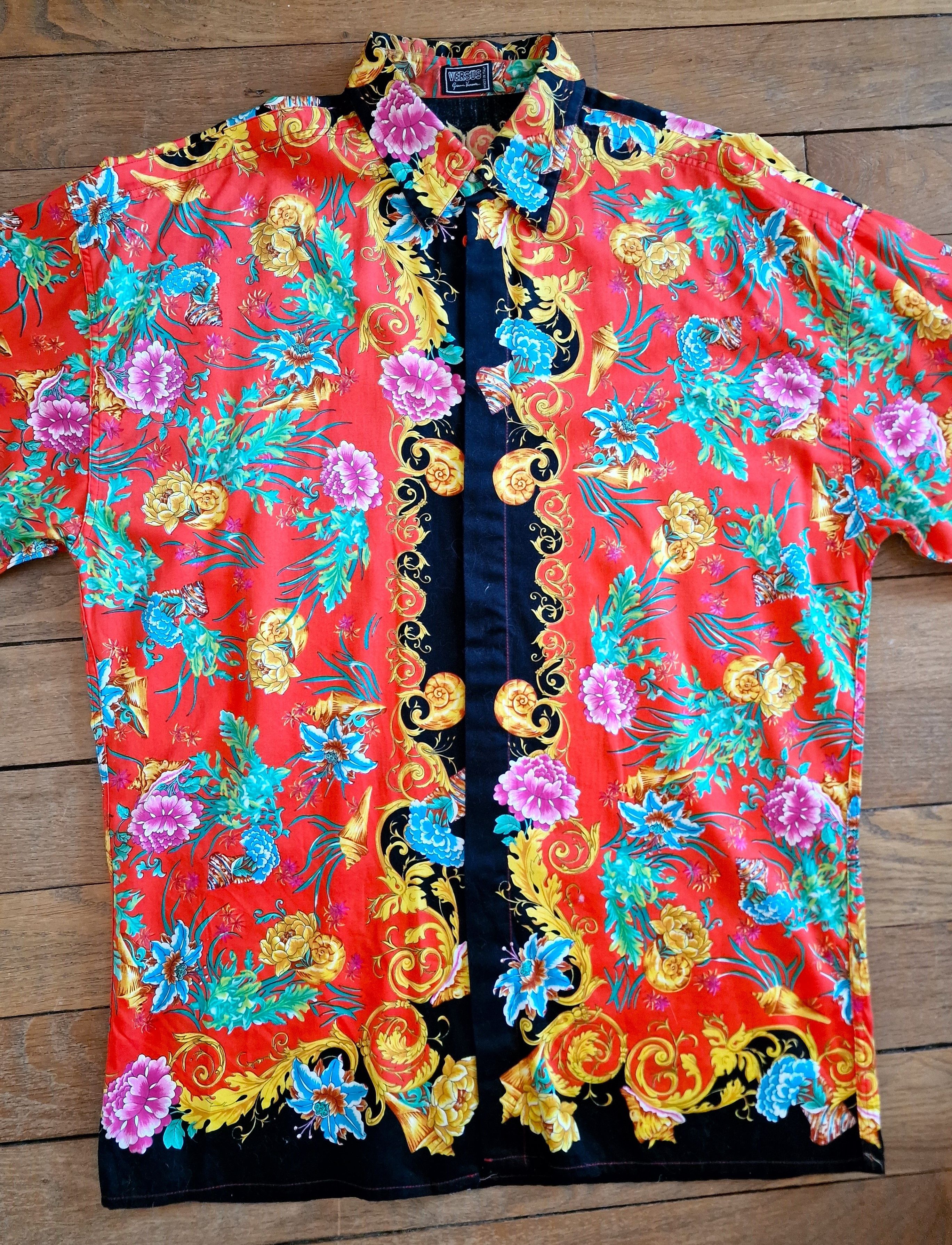 Versace Versace Versus Seashell Baroque Men XL X-large Shirt Size US XL / EU 56 / 4 - 2 Thumbnail