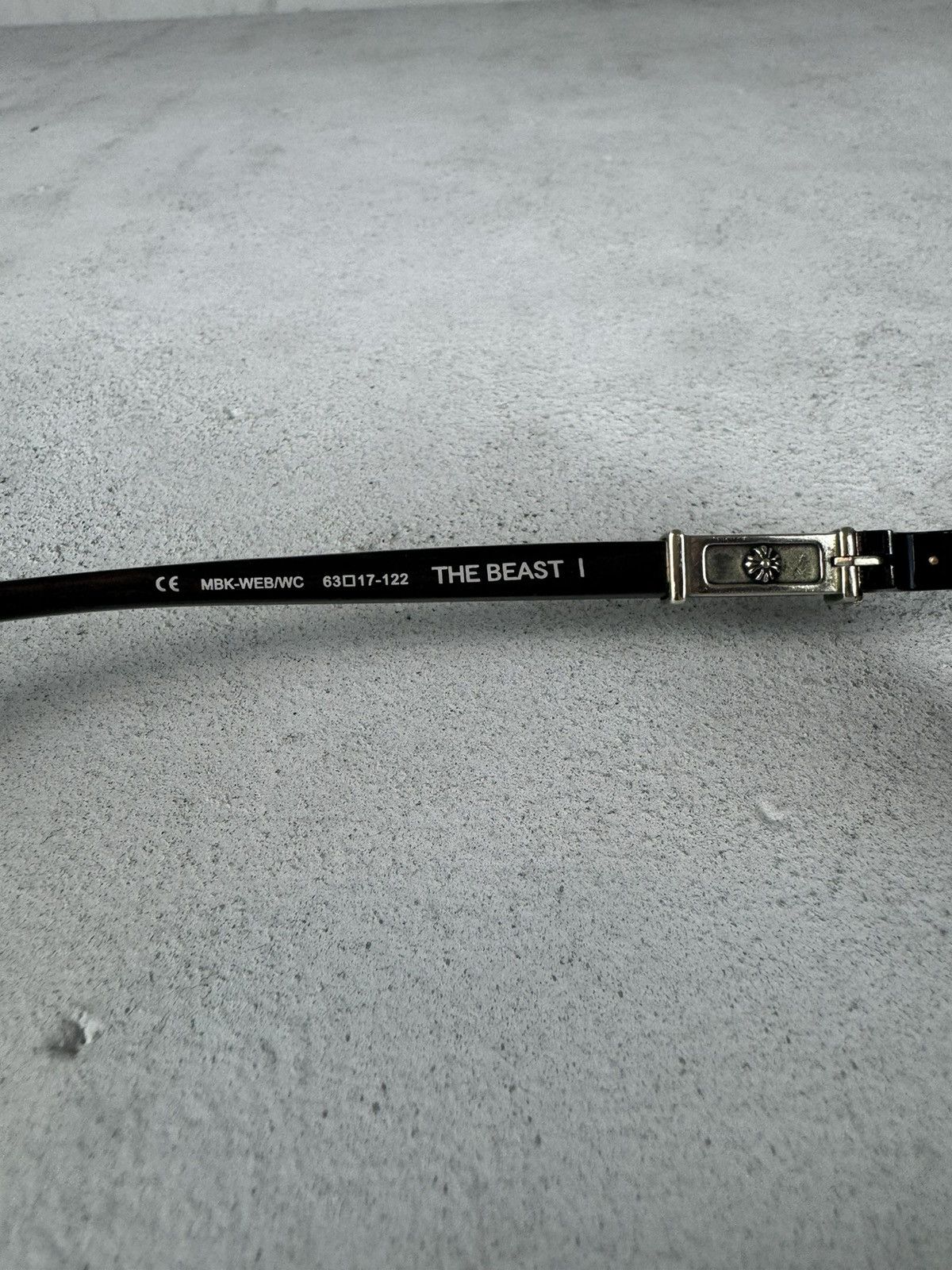 Chrome Hearts Rare Chrome Ebony Wood “The Beast I” Aviator Sunglasses Size ONE SIZE - 8 Thumbnail