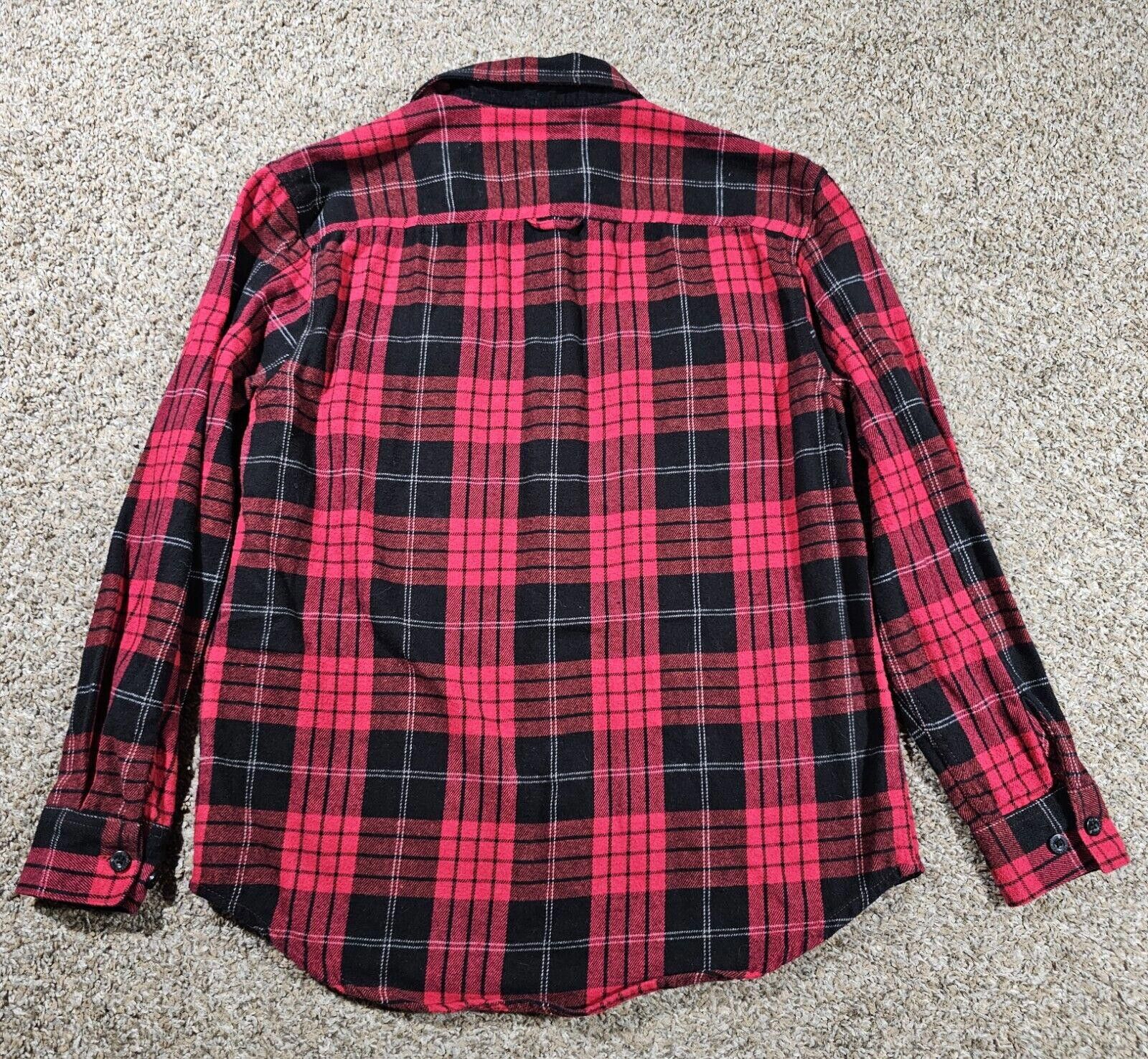 Rainforest Rainforest Men's Heavyweight Flannel Shirt Black/Red Plaid M Size US M / EU 48-50 / 2 - 9 Thumbnail