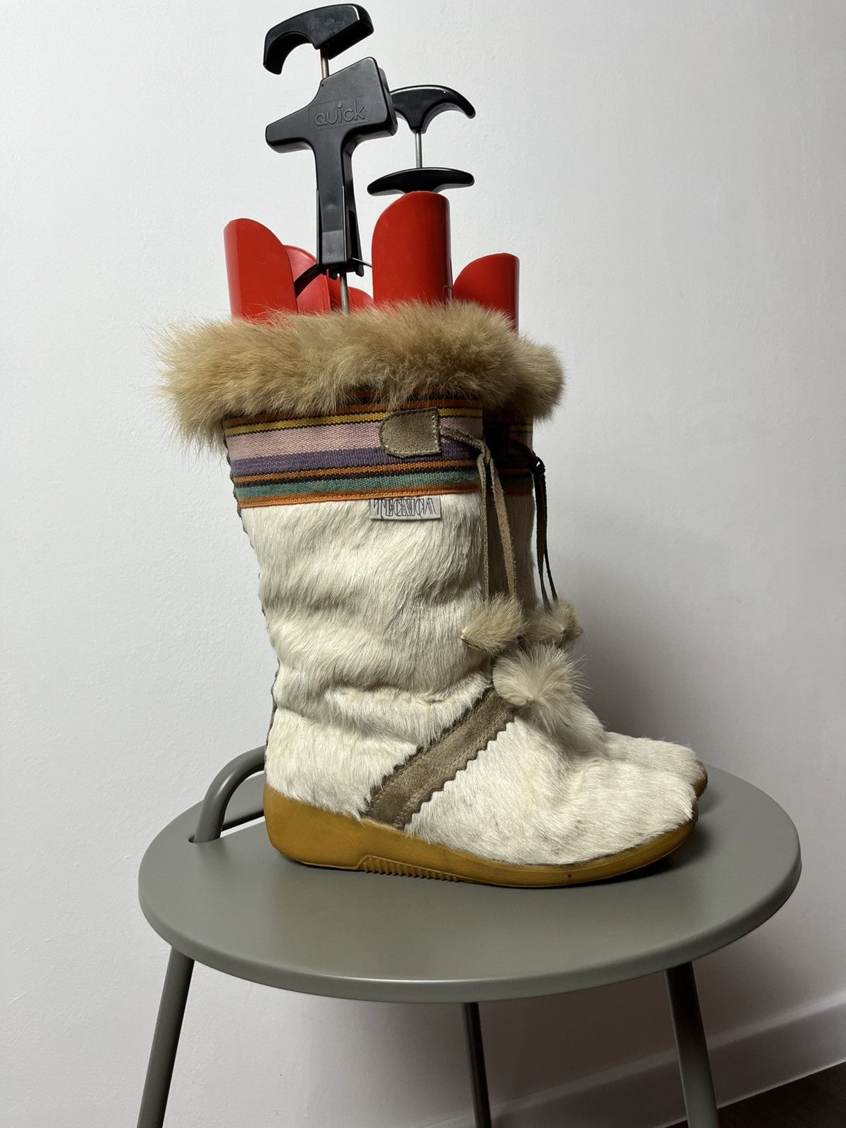 Japanese Brand Tecnica Fur Winter Boots Pony Hair Made in Italy Size 37–38 Size US 6.5 / IT 36.5 - 2 Thumbnail