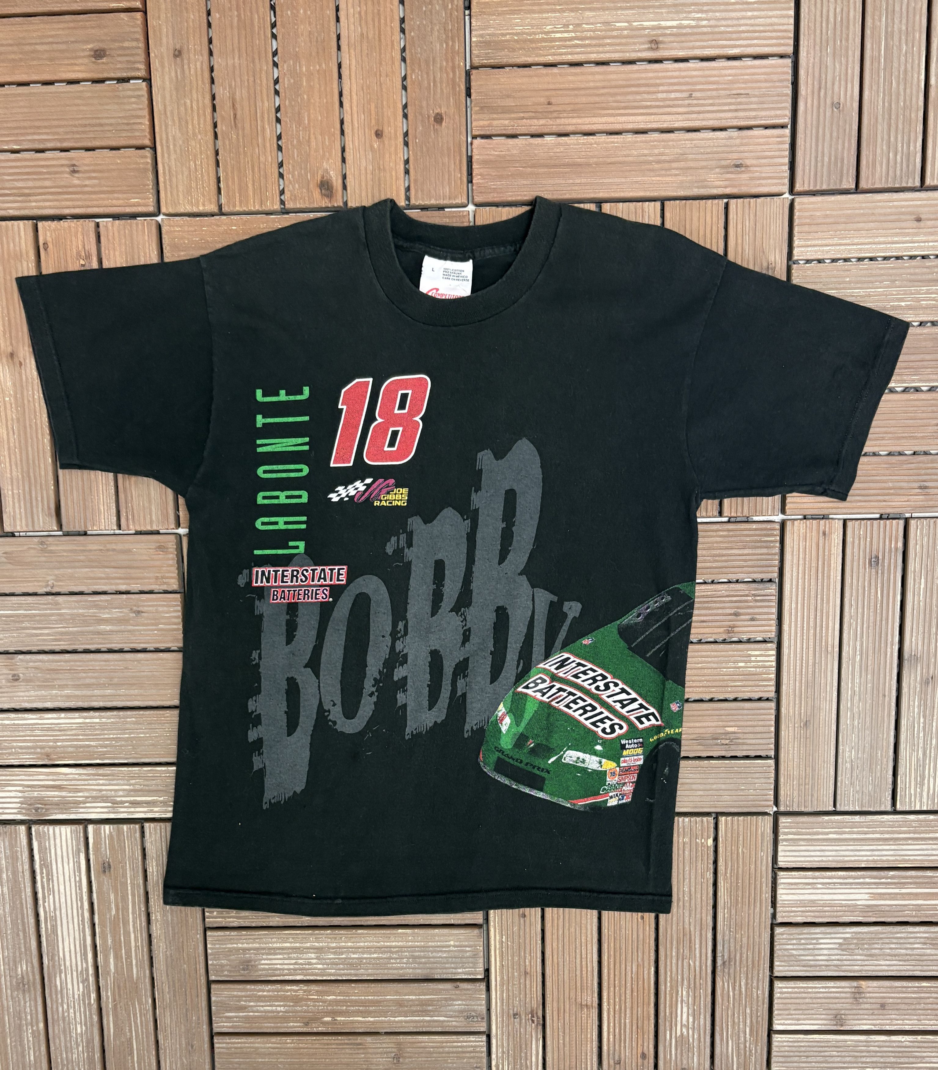 Vintage Bobby Labonte Interstate Batteries Vintage Black Tee Size US L / EU 52-54 / 3 - 1 Thumbnail