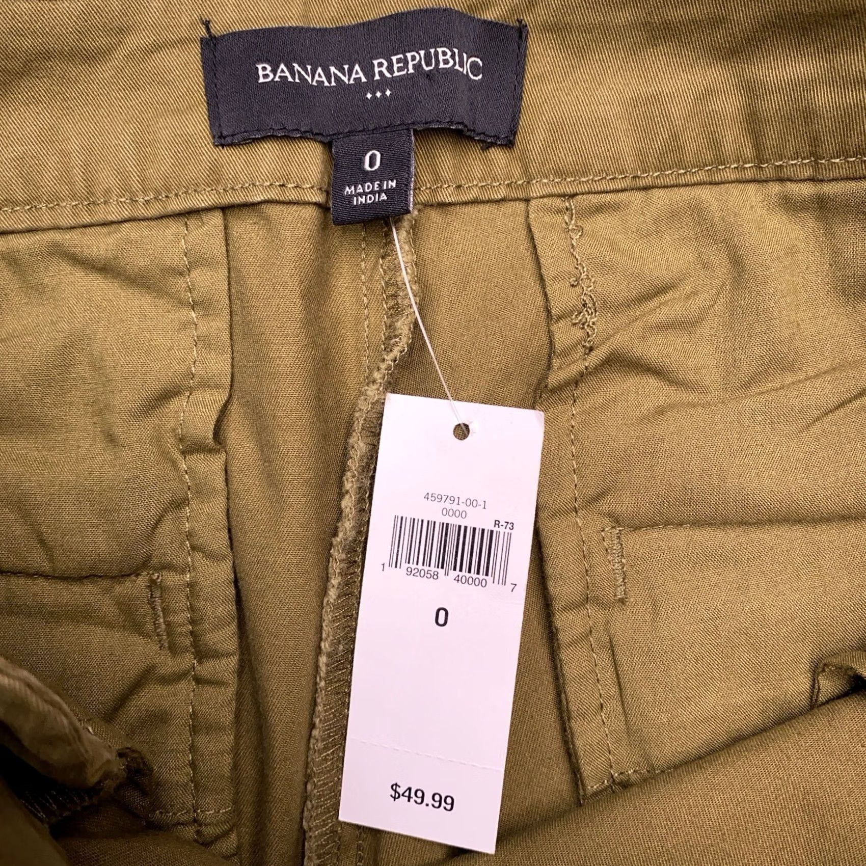 Banana Republic Banana Republic 4 Inch Short Womens 0 Brown Buttons Mid Rise Stretch Knit Casual Size 25" / US 0 / IT 36 - 3 Thumbnail