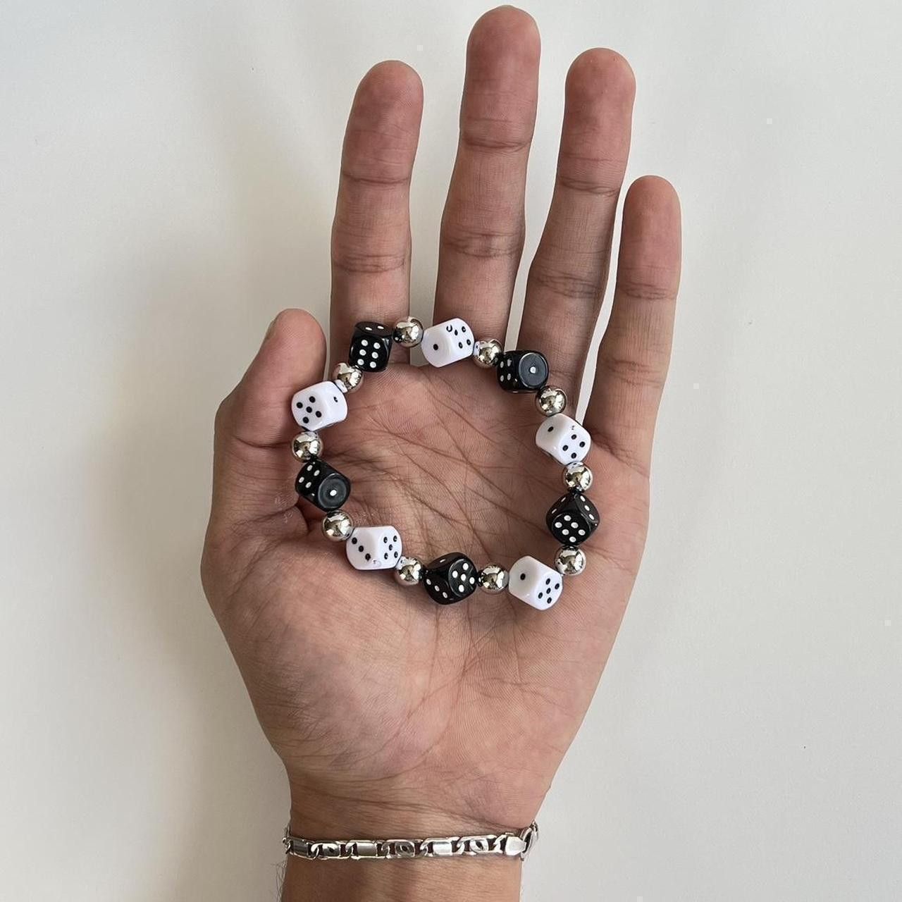 Other y2k 2000s dice grunge punk black and white bracelet Size ONE SIZE - 2 Thumbnail