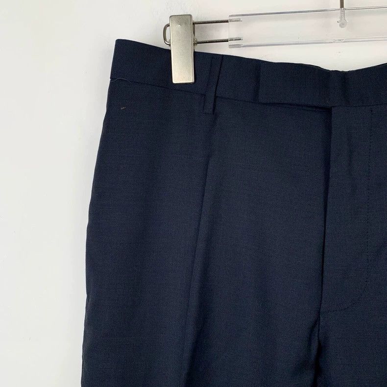 Dior Dior Dark blue mid-waisted wool straight suit trousers 2501 Size US 32 / EU 48 - 3 Thumbnail