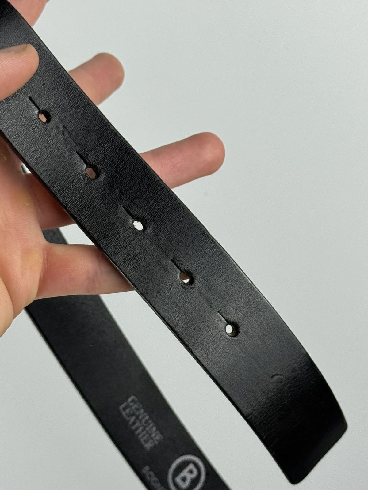 Bogner Bogner Jeans Black Leather Belt Mens Metal Genuine Leather Size ONE SIZE - 4 Thumbnail
