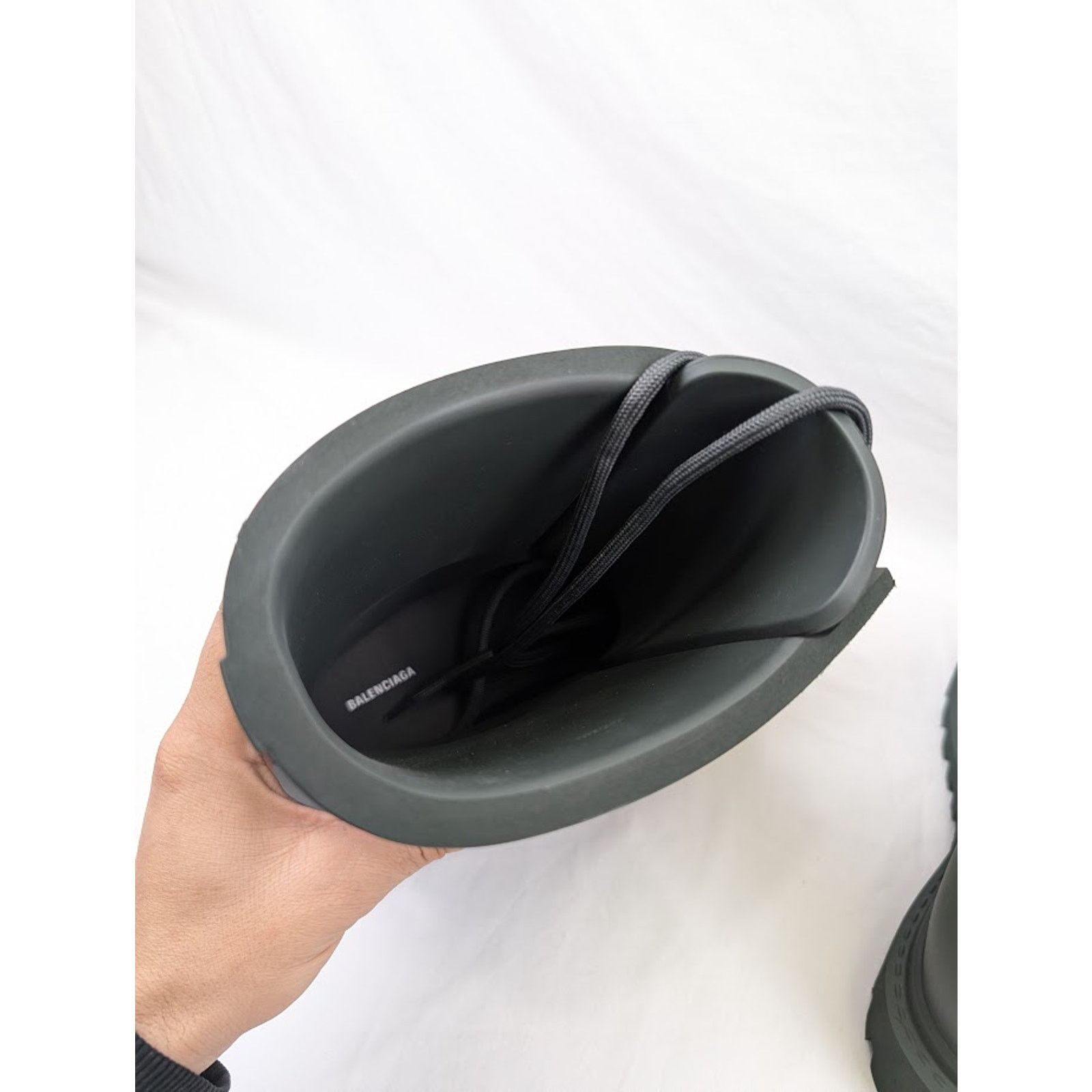 Balenciaga o1rshd1 Q:2 / Full Steroid Boots in Dark Khaki Size US 11 / EU 44 - 20 Thumbnail