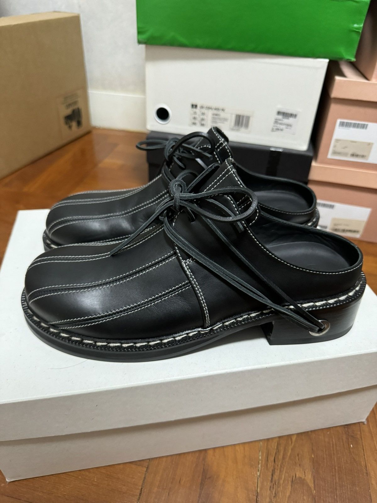 Sunnei Buco Sabot Leather Sandals Size US 10 / EU 43 - 2 Thumbnail