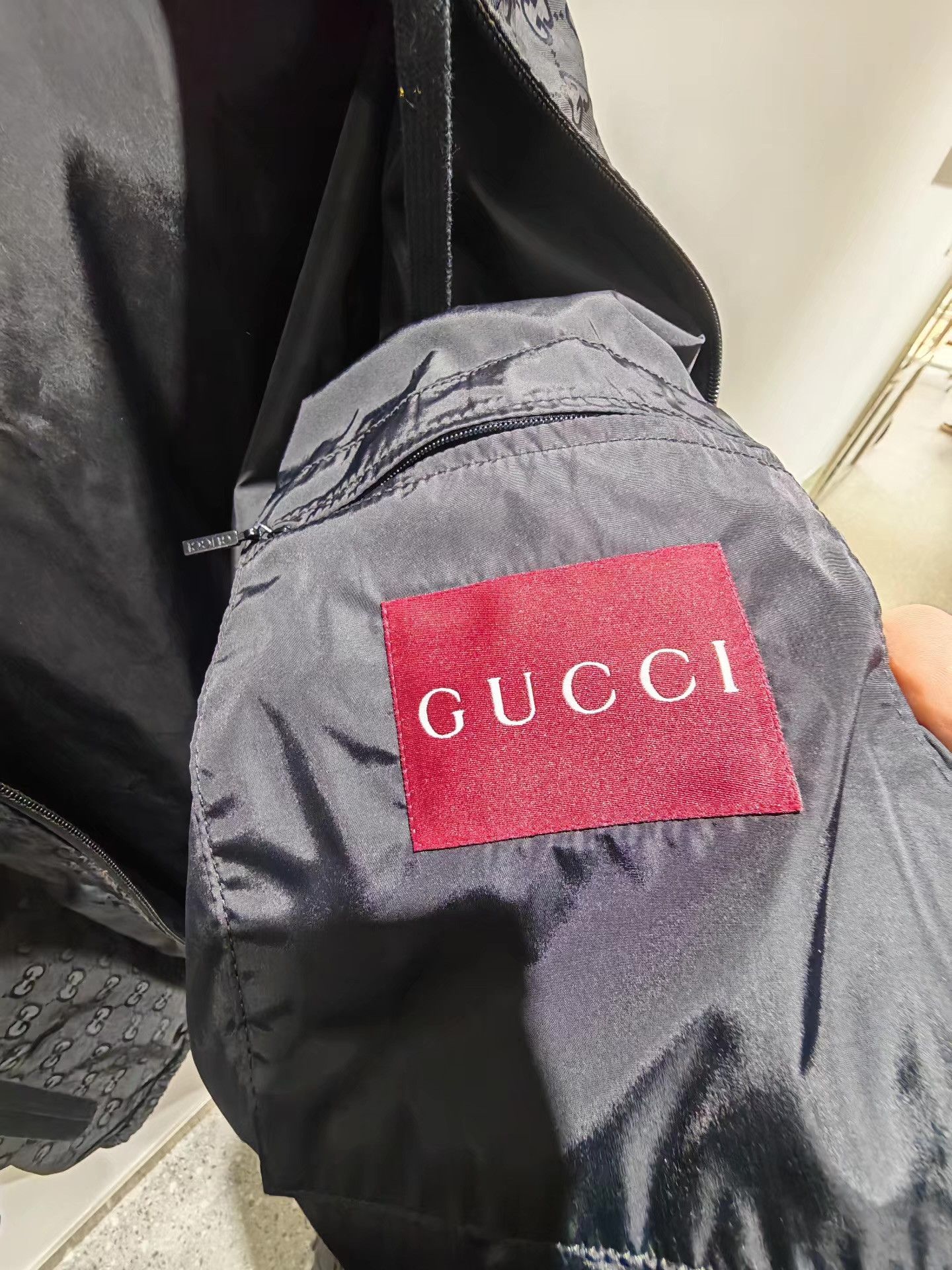 Gucci GUCCI New GG All-Over Nylon Jacquard Zip Jacket Q15 Size US L / EU 52-54 / 3 - 4 Thumbnail