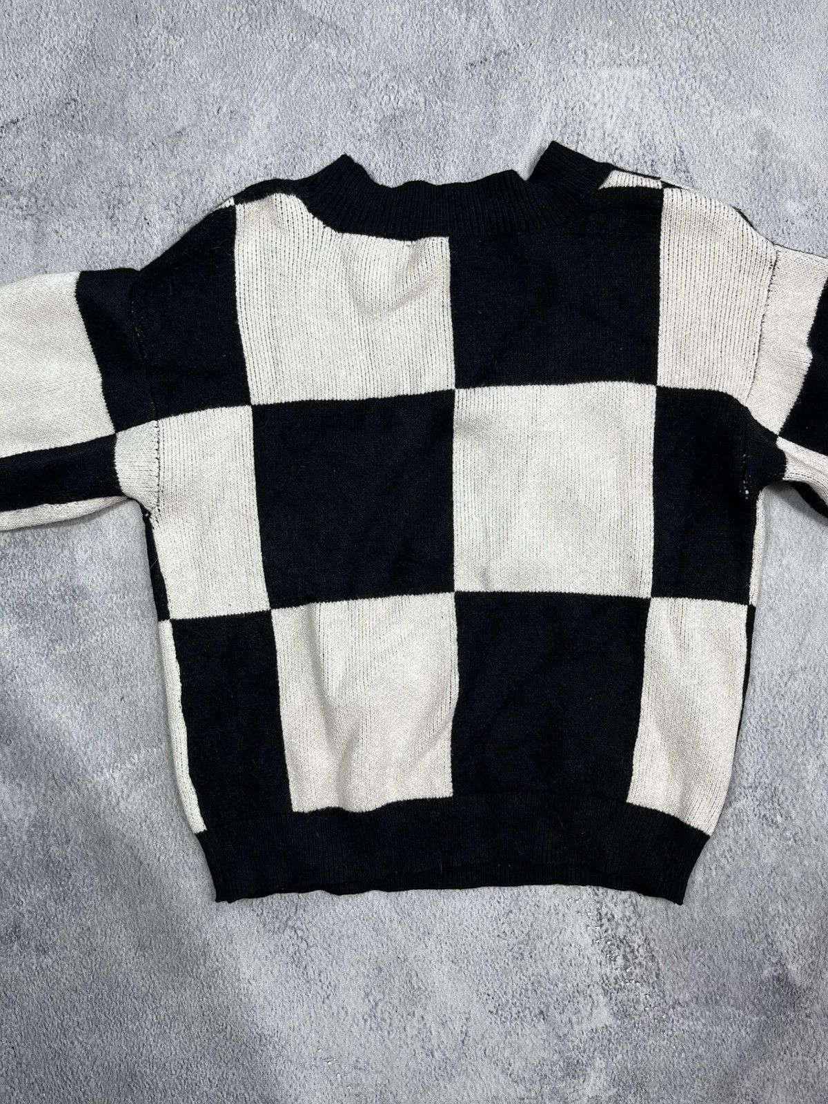 Japanese Brand × Vintage Vintage Y2K Japanese check sweater opium size S Size S / US 4 / IT 40 - 8 Thumbnail