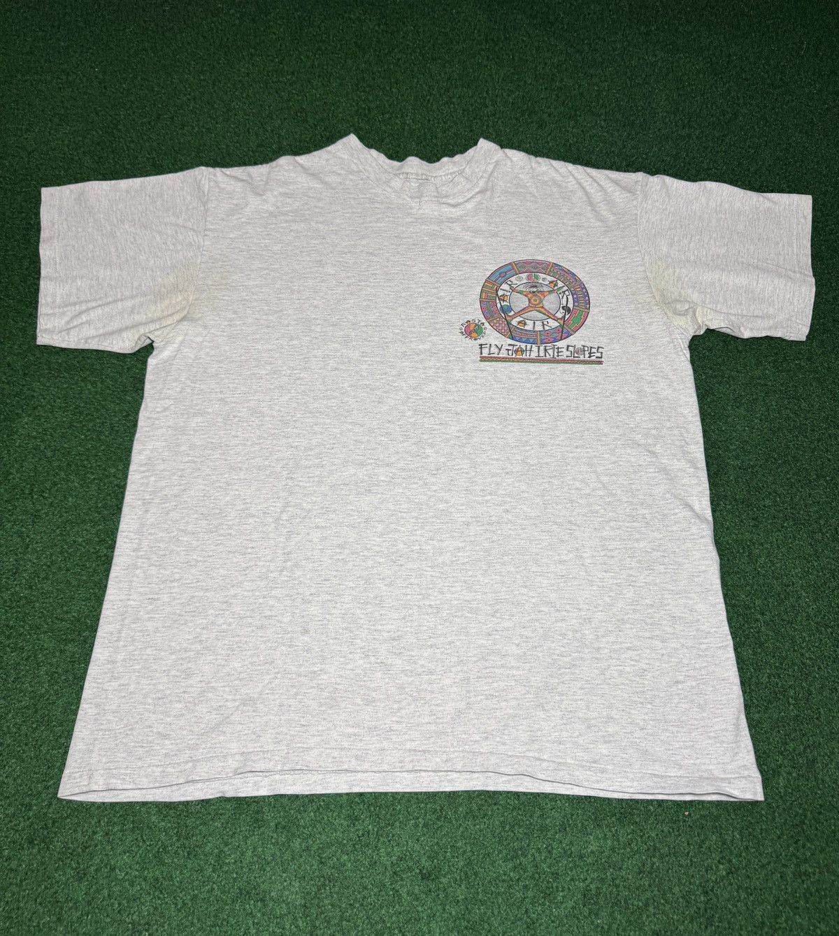 Vintage Vintage Rasta Ski Slopes Skiing T Shirt 90s XL T Shirt Size US XL / EU 56 / 4 - 3 Thumbnail