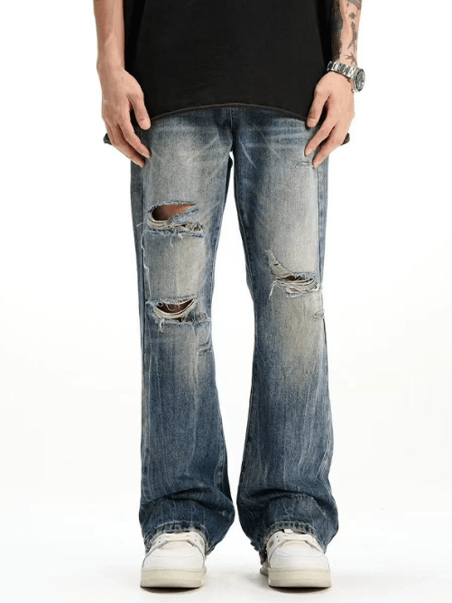 Japanese Brand × Jean Men's American distressed washed casual ripped jeans Size US 32 / EU 48 - 1 Thumbnail