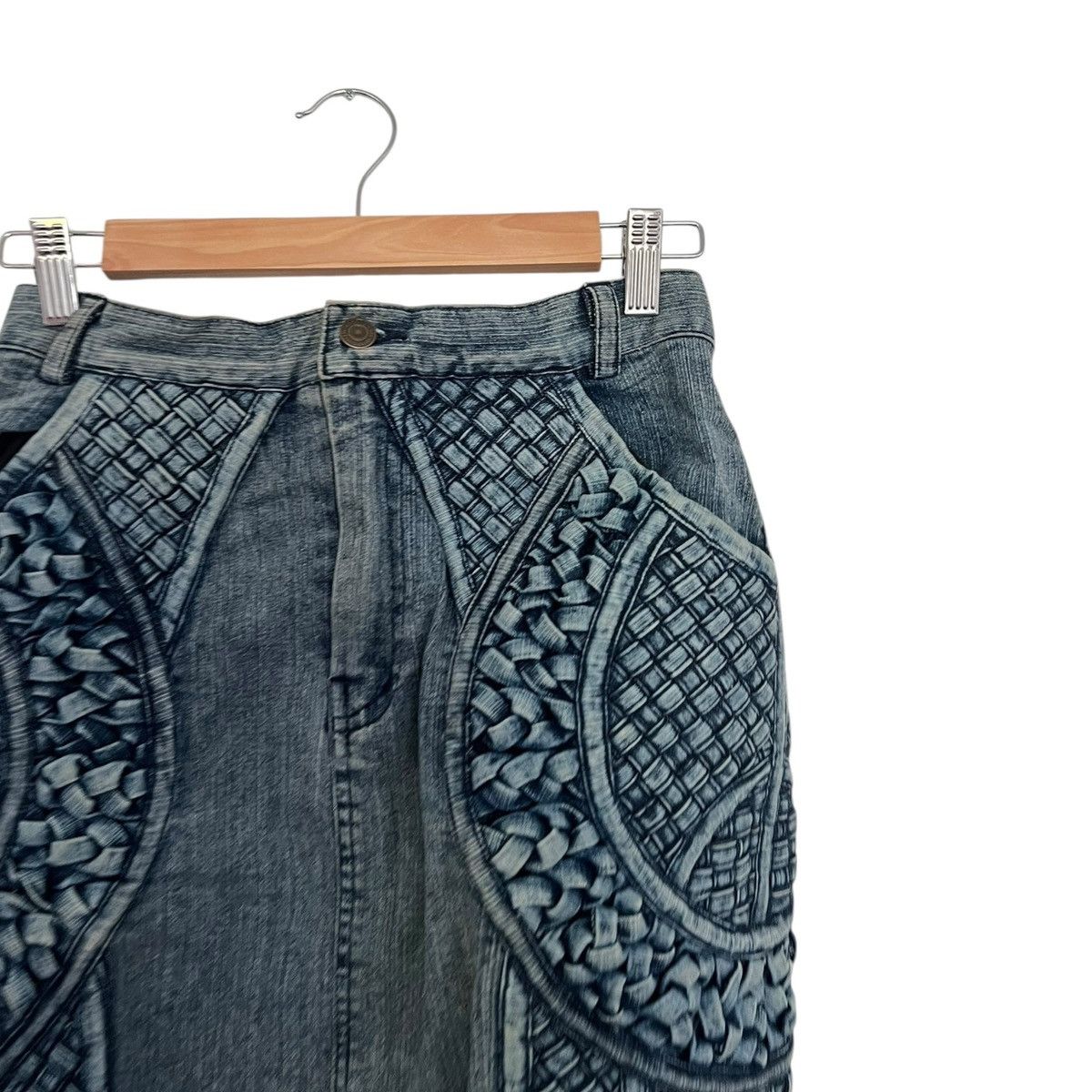 KTZ Ktz quilt denim skirt Size 28" / US 6 / IT 42 - 2 Thumbnail