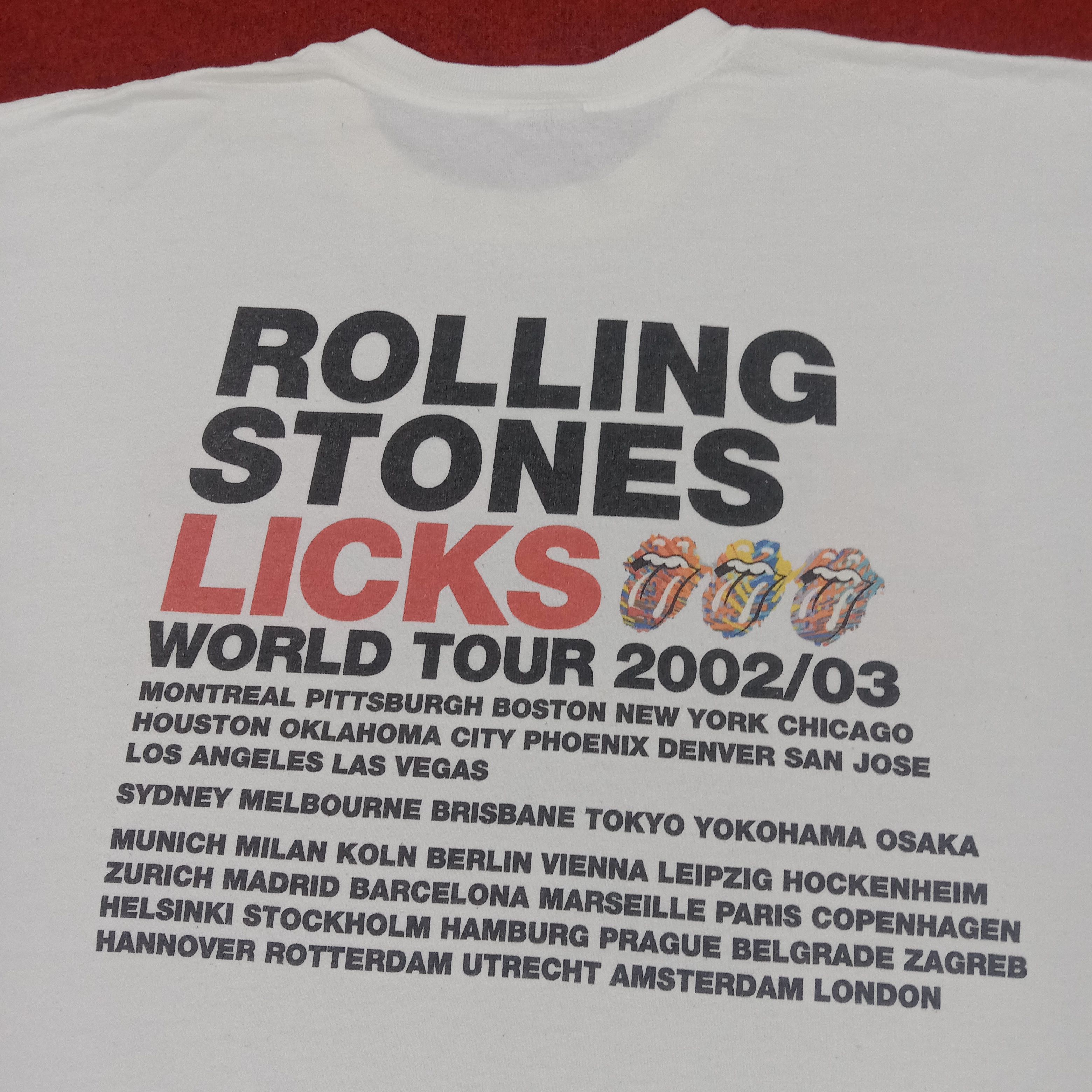 Band Tees × Vintage Rolling Stone Rock Band Vintage Tshirt World Tour Size US XL / EU 56 / 4 - 7 Thumbnail