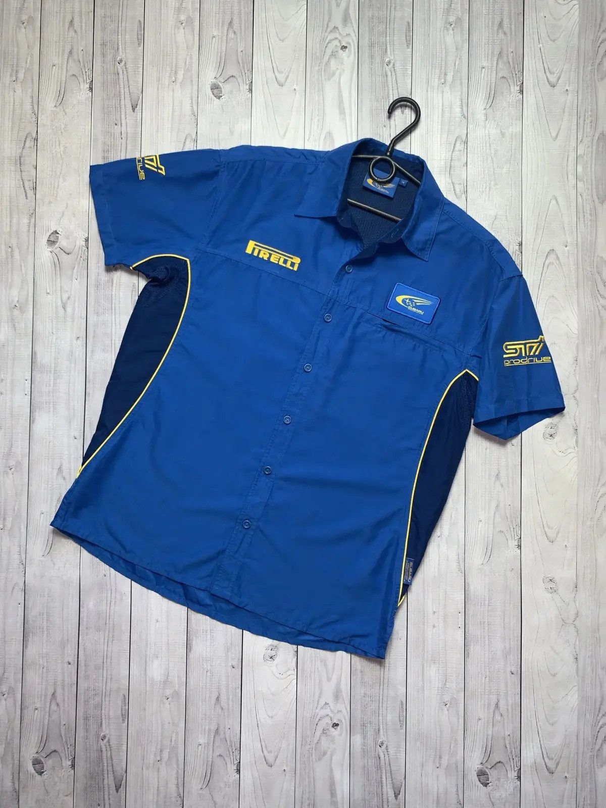Pirelli Vintage Subaru shirt big logo racing size M Size US M / EU 48-50 / 2 - 2 Thumbnail