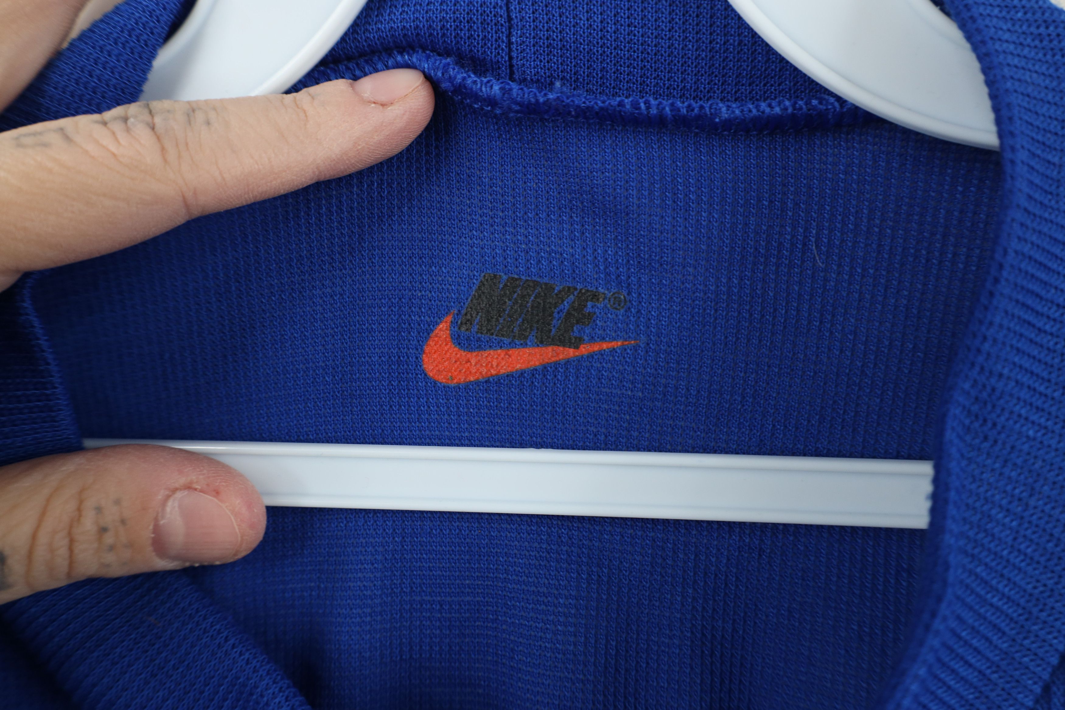 Nike Vintage 90s Nike FIT Scott Knit T-Shirt Royal Blue USA Size US M / EU 48-50 / 2 - 7 Thumbnail