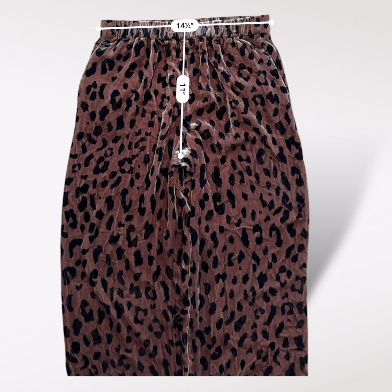 Tibi Tibi Cheetah Velvet Pant Rosewood/Navy Size S Indie Sleaze Size 29" - 5 Thumbnail