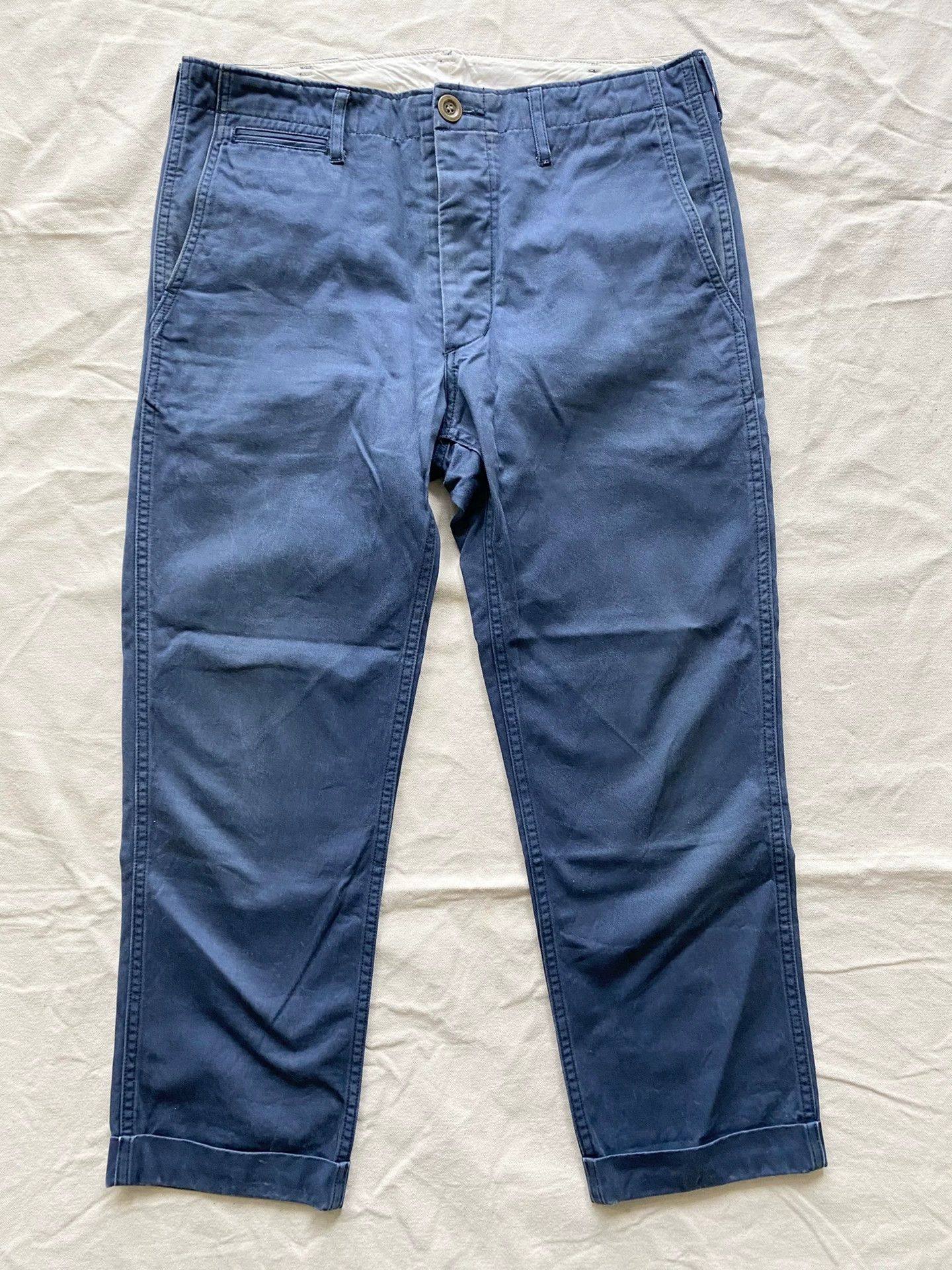 Visvim Visvim blue dyed cropped pants Size US 32 / EU 48 - 1 Thumbnail