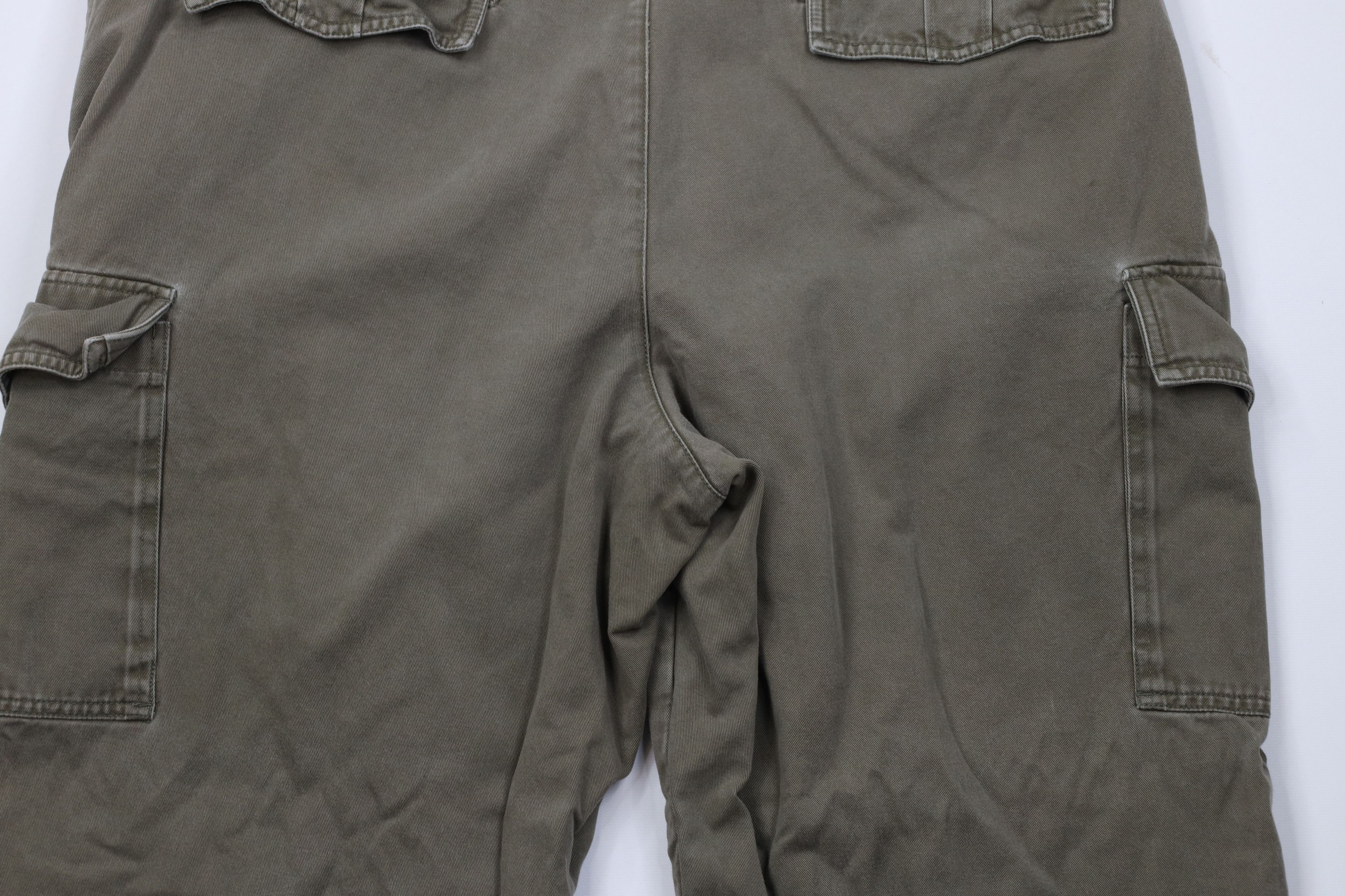 Eddie Bauer Vintage Eddie Bauer Flannel Lined Wide Leg Cargo Pants Green Size US 42 / EU 58 - 11 Thumbnail
