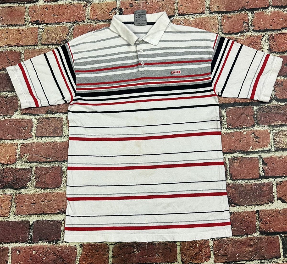 Avirex Vintage Avirex White Black Red Stripe Y2K Hip Hop Polo Shirt Size US XL / EU 56 / 4 - 1 Thumbnail