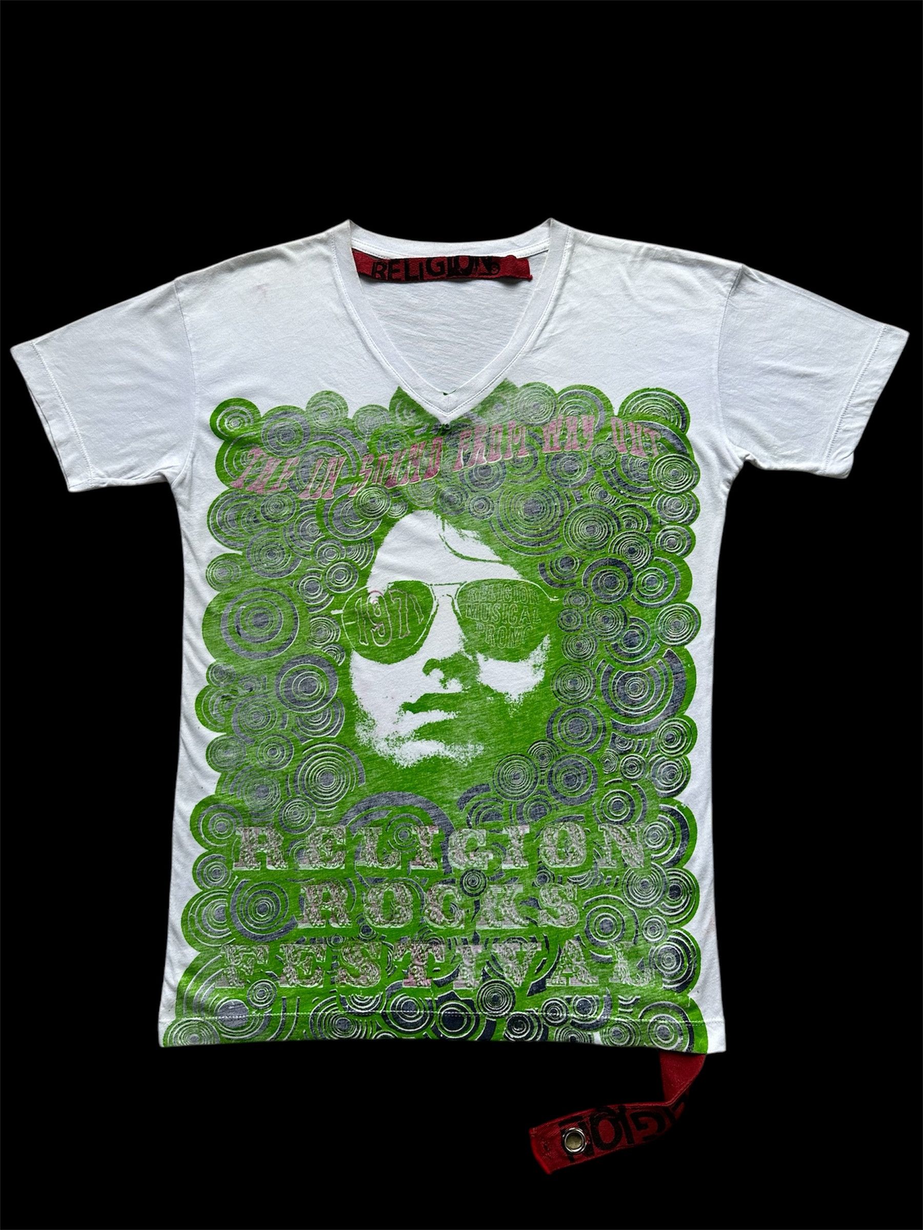 Vintage Rare!! Inside Out Printed 1971 Japan Religion Rocks Festival Size US S / EU 44-46 / 1 - 1 Thumbnail