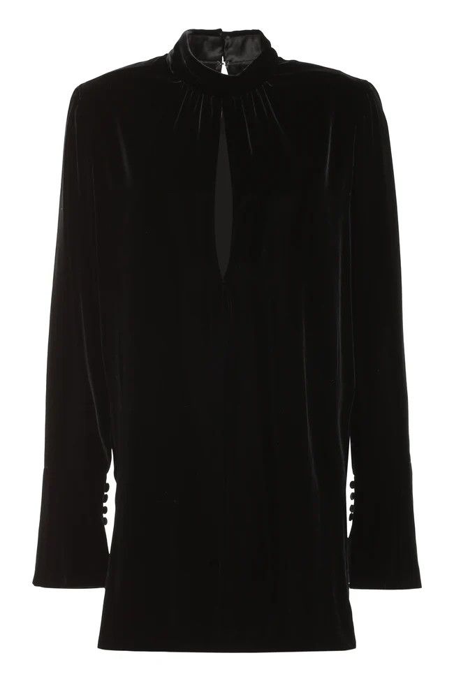Saint Laurent Paris o1y0126 Mini Dress in Black Size M / US 6-8 / IT 42-44 - 1 Thumbnail