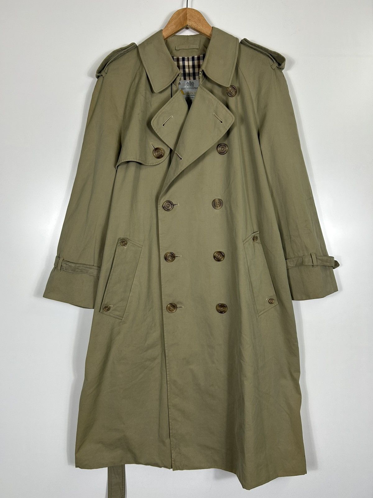 Aquascutum ⚡️Vintage Aquascutum London Double Breast Trench Long Coat Size US M / EU 48-50 / 2 - 10 Thumbnail