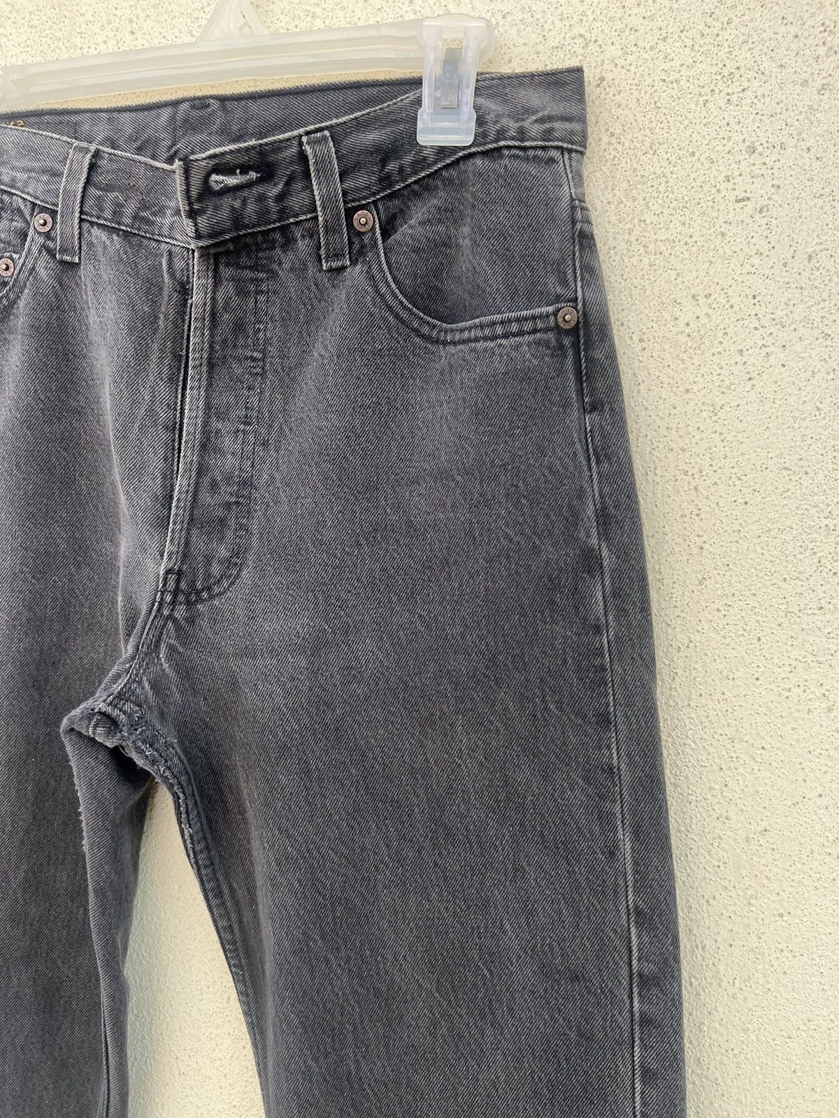 Levi's Vintage 80s Levi’s 501 Distressed Fade Black Denim Jeans Size US 30 / EU 46 - 10 Thumbnail