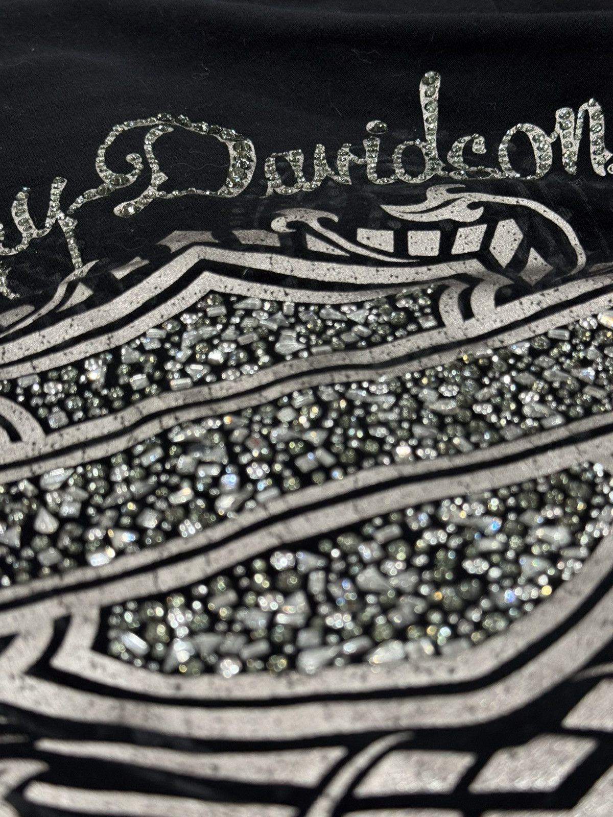 Harley Davidson Vintage 2012 Harley-Davidson Women’s Rhinestone Zip Hoodie Size L / US 10 / IT 46 - 9 Thumbnail