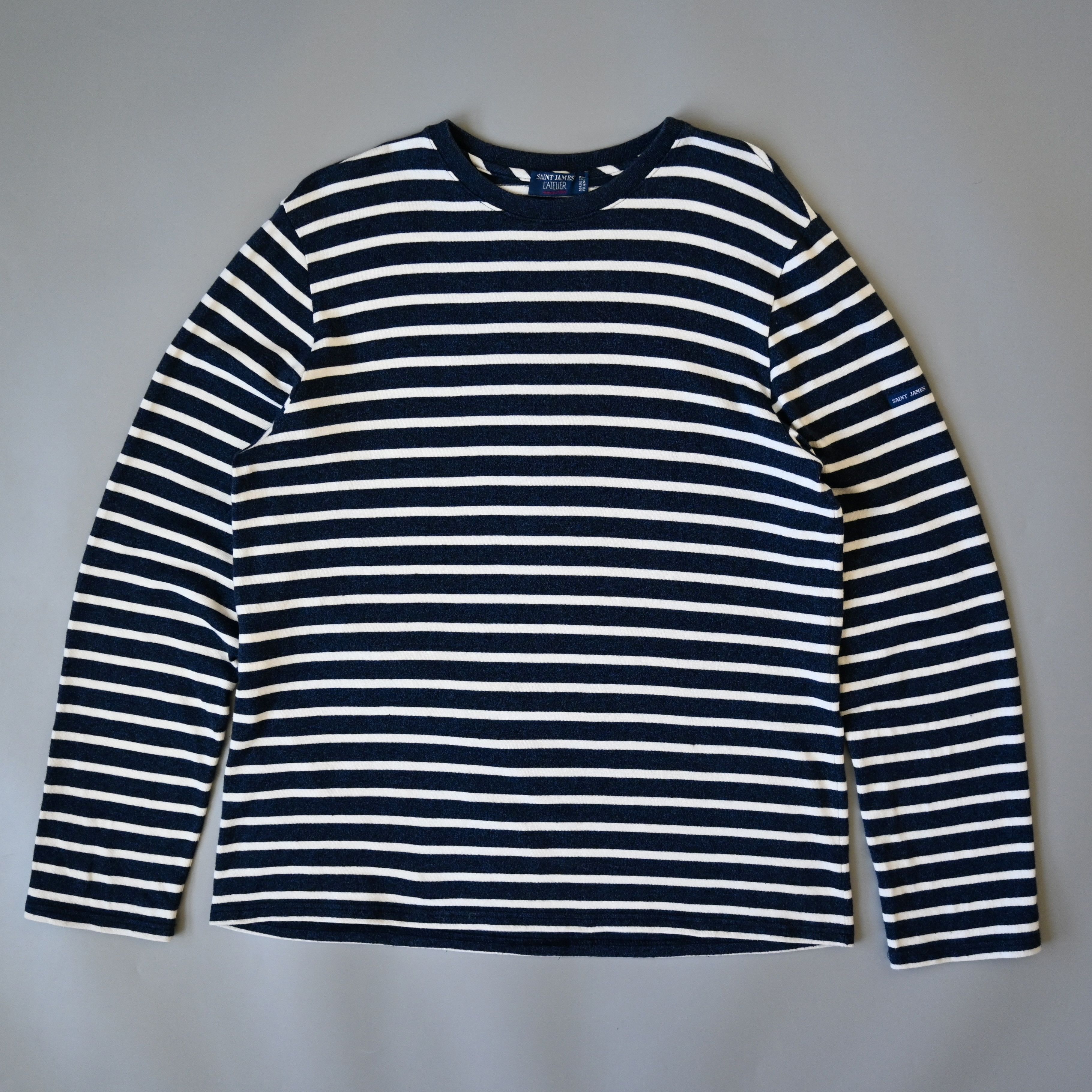 Saint James SAINT JAMES 50/50 cotton linen ringer neck striped t-shirt Size US L / EU 52-54 / 3 - 3 Thumbnail