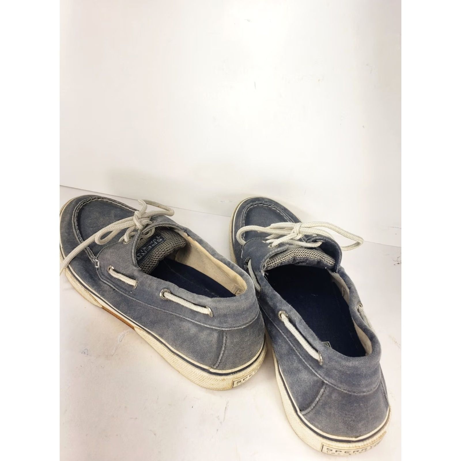 Sperry Sperry Top Sider Halyard Two Eye Blue Denim Boat Shoes Mens 10.5 M Casual Leatherless? (note) Size US L / EU 52-54 / 3 - 5 Thumbnail