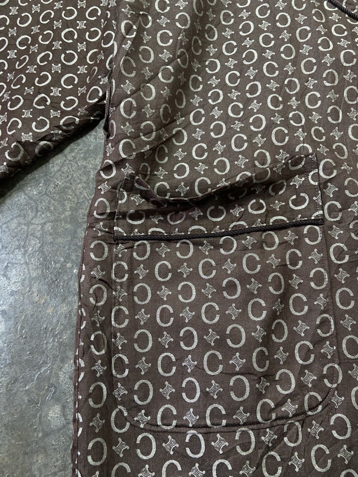 Celine Vintage Celine Homme Monogram Print Robe Size US M / EU 48-50 / 2 - 7 Thumbnail