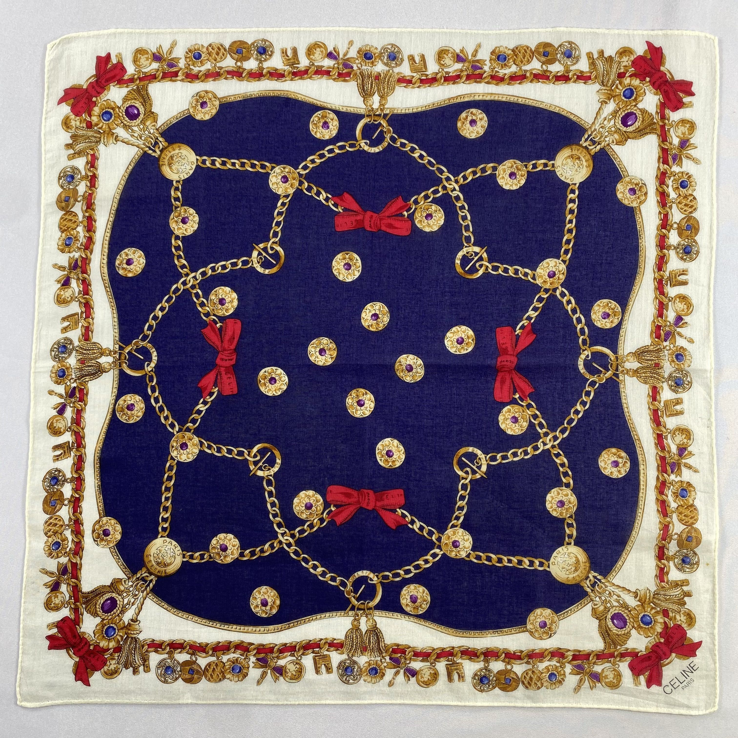 Celine × Vintage Celine Handkerchief / Neckerchief / Bandana-P1422 Size ONE SIZE - 1 Thumbnail