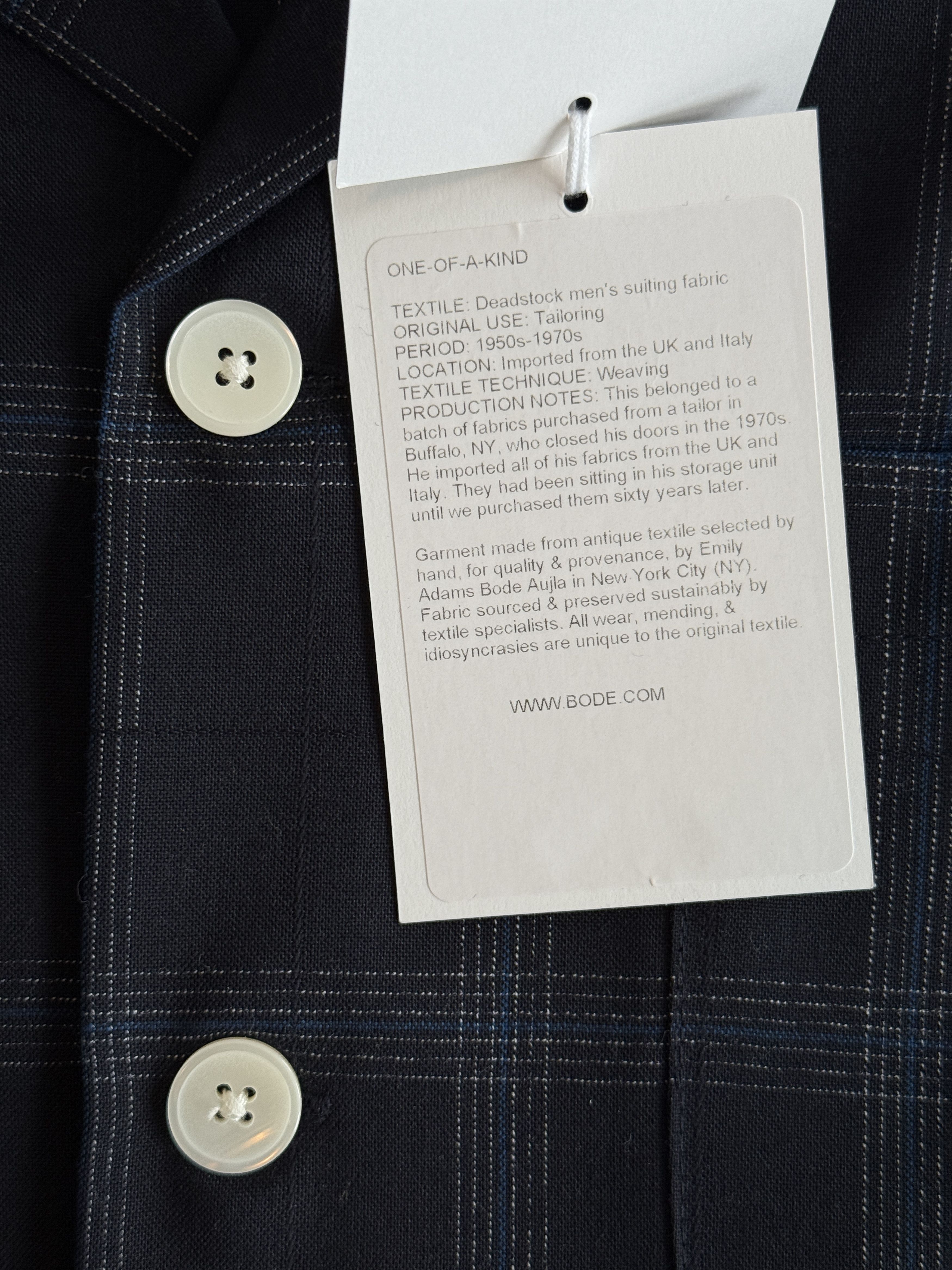 Bode Rare Grail - 1of1 Suit Jacket XS Size 36S - 3 Thumbnail