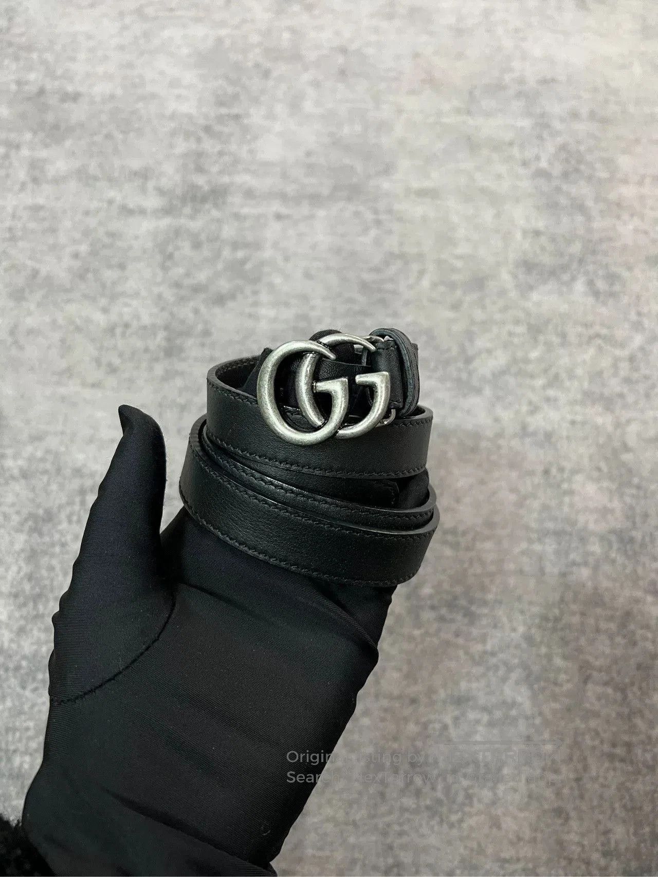 Gucci Gucci Narrow Leather Belt. Size ONE SIZE - 1 Thumbnail