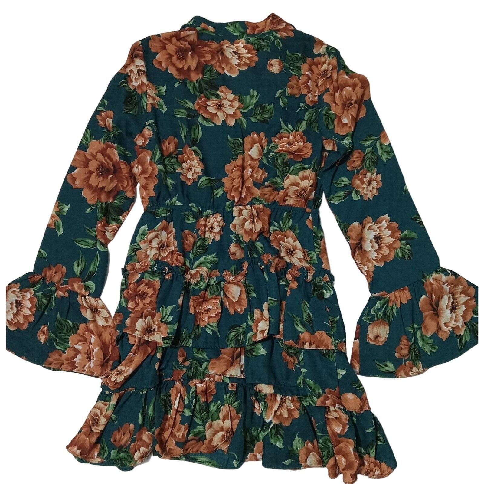 & Other Stories Loveriche Dress S Women's Floral Tunic Long Sleeve Ruffle Size S / US 4 / IT 40 - 2 Thumbnail