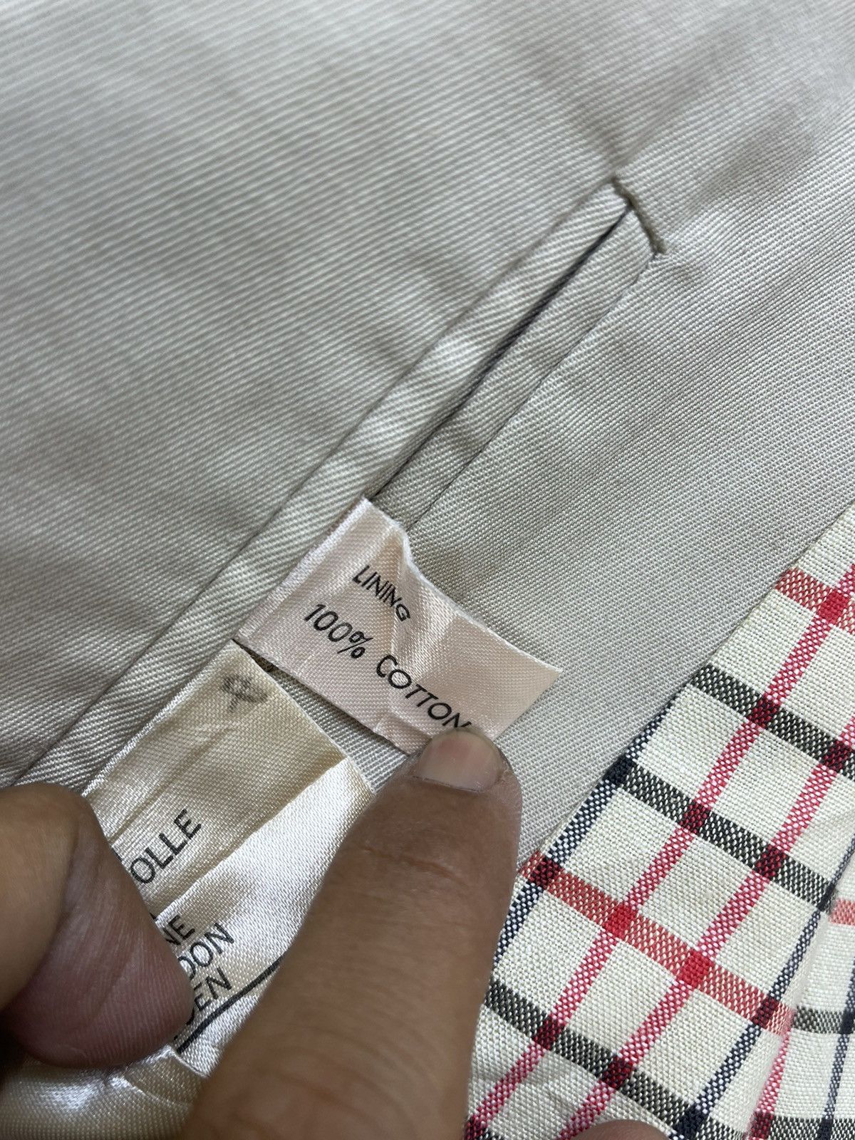 Aquascutum × Designer × Other 💥Aquascutum Trench Coat Checked Lining Jacket Size US M / EU 48-50 / 2 - 8 Thumbnail