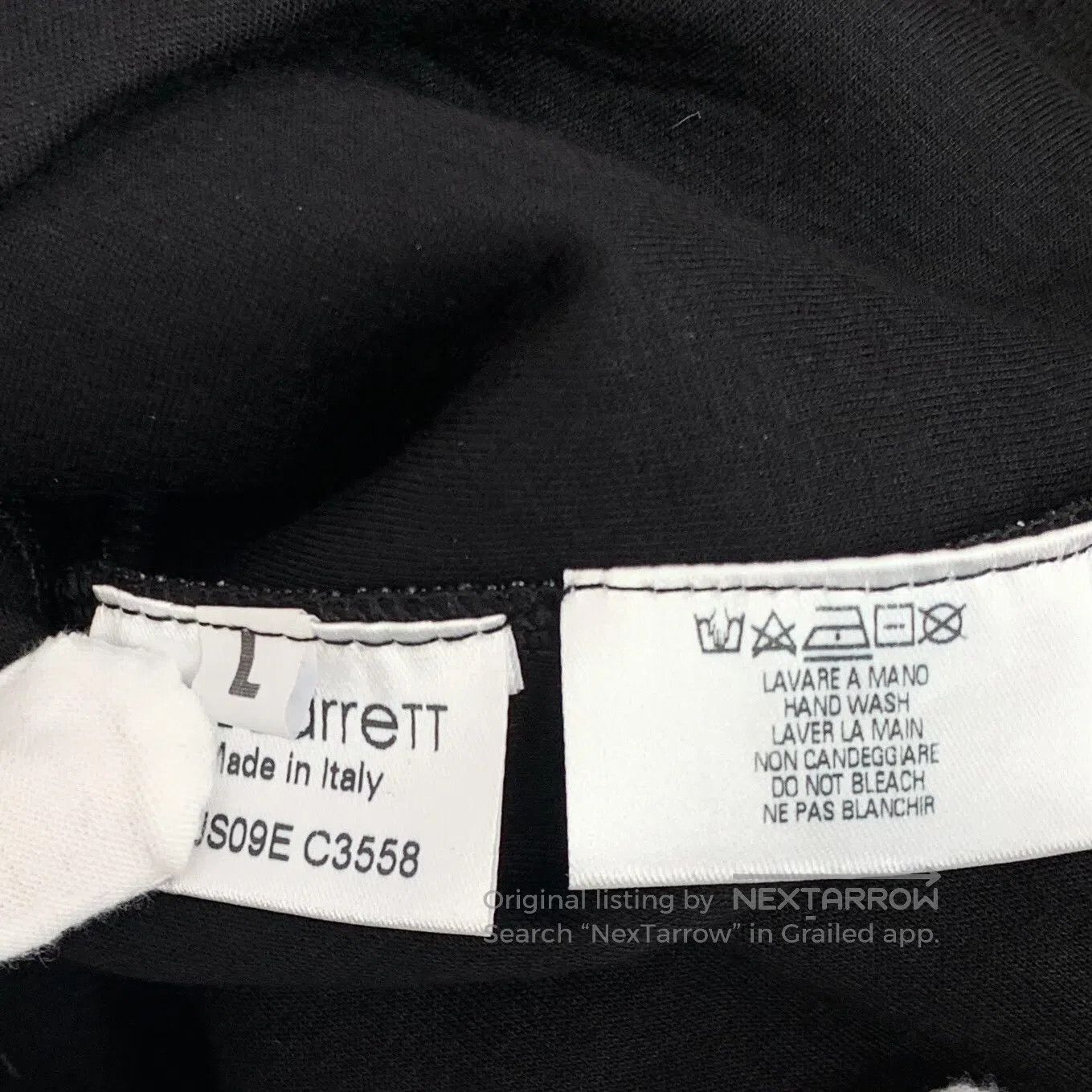 Neil Barrett Neil Barrett Black cotton long-sleeved sweatshirt with Sta Size US L / EU 52-54 / 3 - 7 Thumbnail