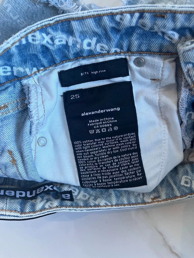 Alexander Wang Alexander Wang High-Waist Denim Shorts- Size 25" / US 0 / IT 36 - 3 Thumbnail