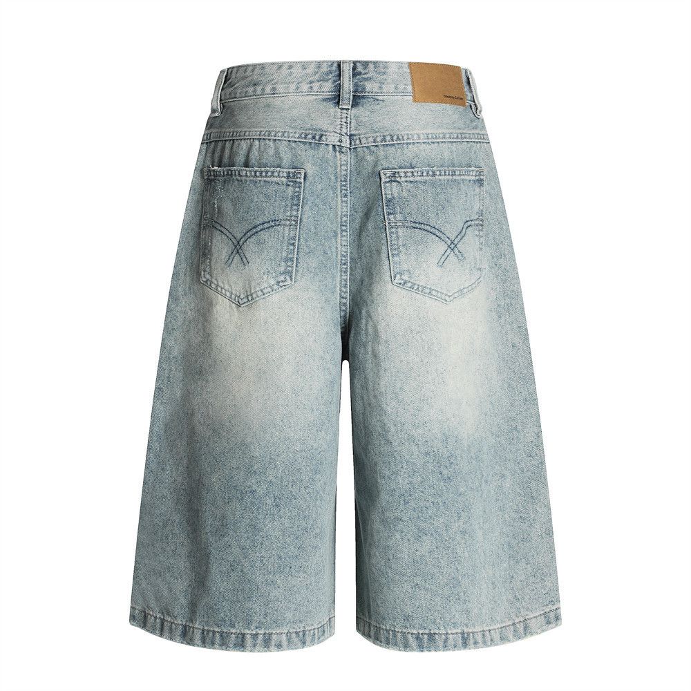 Japanese Brand × Jean Punk men's washed distressed loose ripped denim shorts Size US 32 / EU 48 - 3 Thumbnail