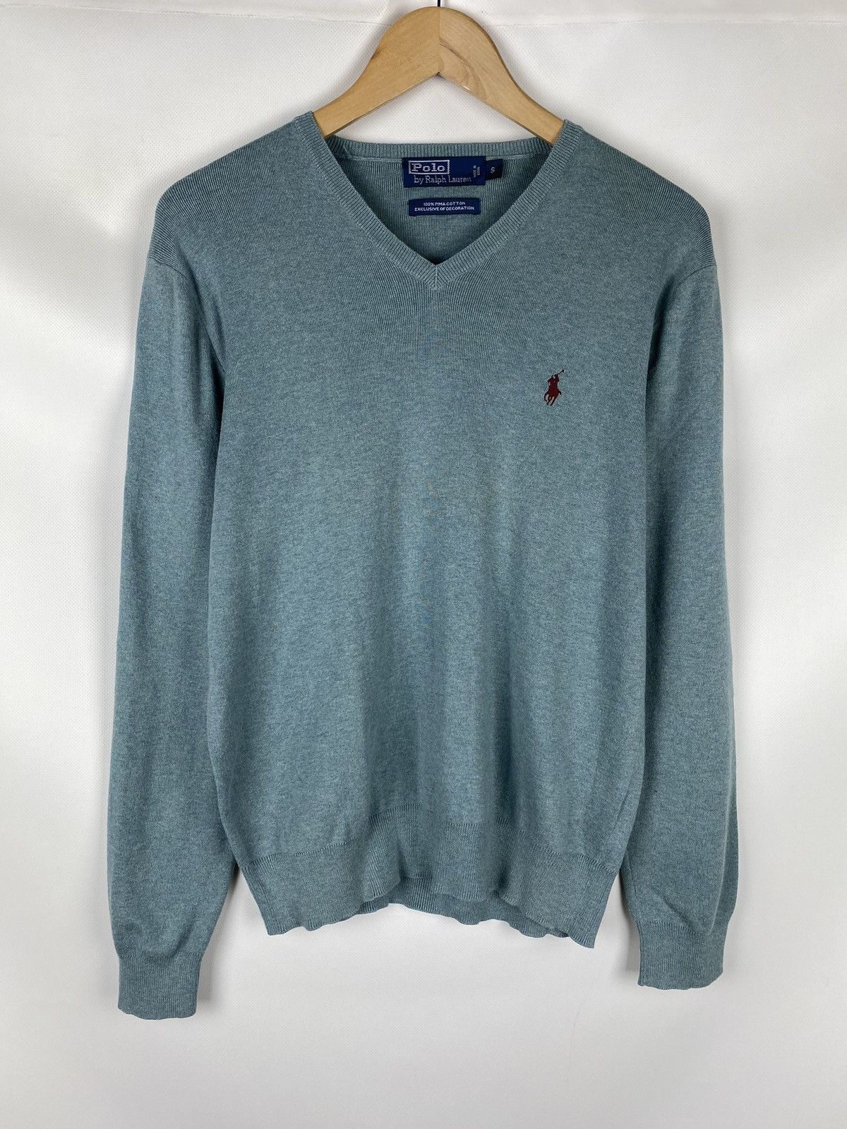 Polo Ralph Lauren Polo by Ralph Lauren vintage men’s v-neck sweater pullover Size US S / EU 44-46 / 1 - 1 Thumbnail