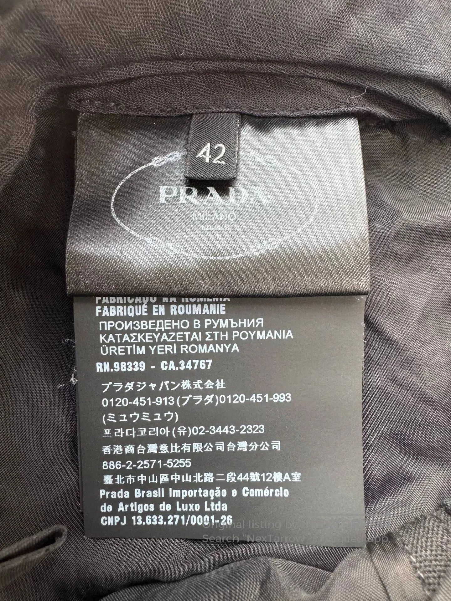 Prada Prada Black Trousers with Triangle Pendant. Size US 42 / EU 58 - 5 Thumbnail