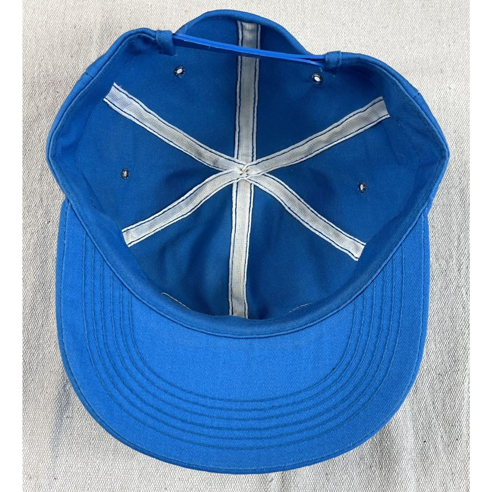 Vintage VINTAGE K-Products Trucker Hat Men Adjustable Light Blue USA Farm Patch Size ONE SIZE - 6 Thumbnail
